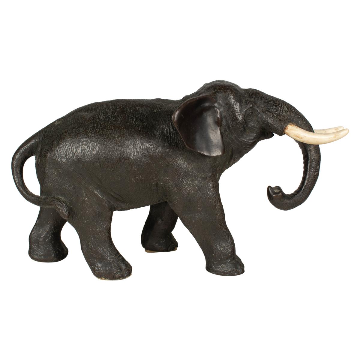 19th Century Japanese Meiji Period Bronze Elephant