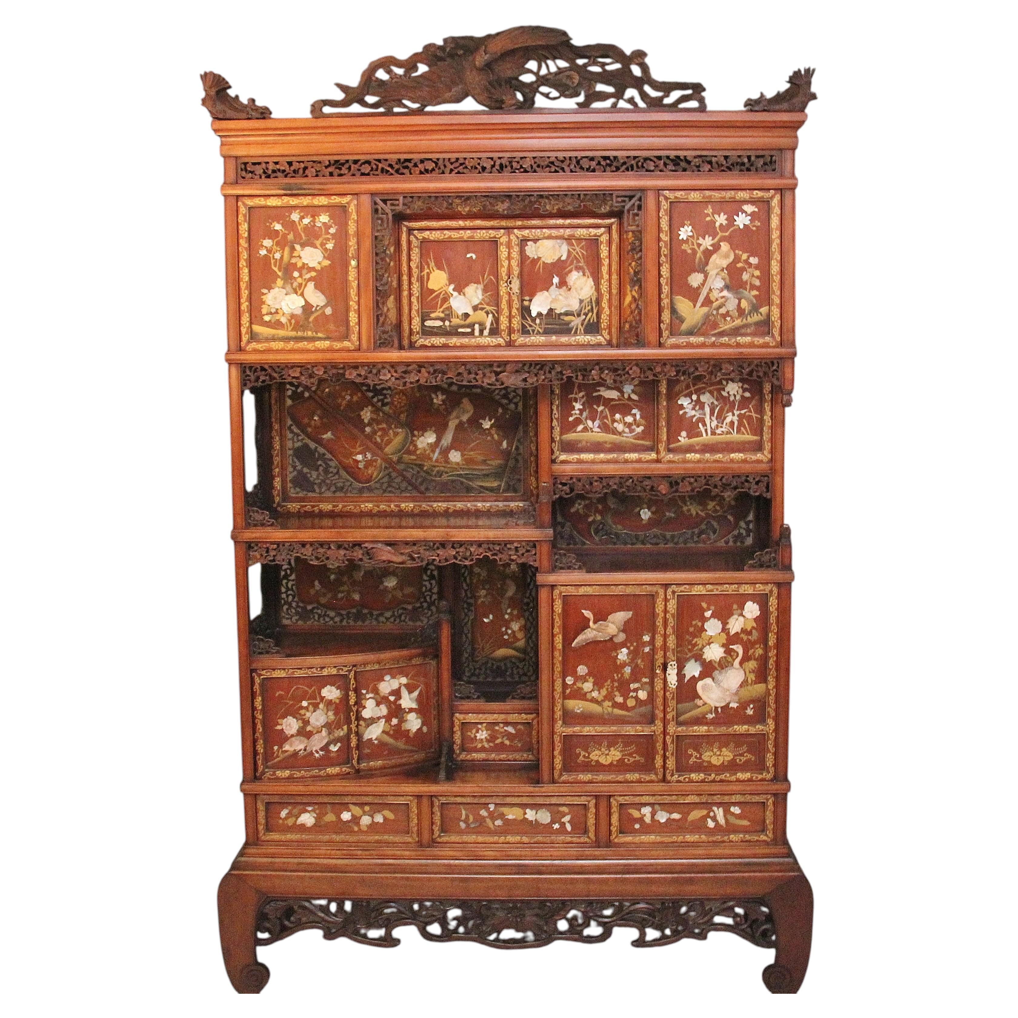 19th Century Japanese Meiji period shodona display cabinet