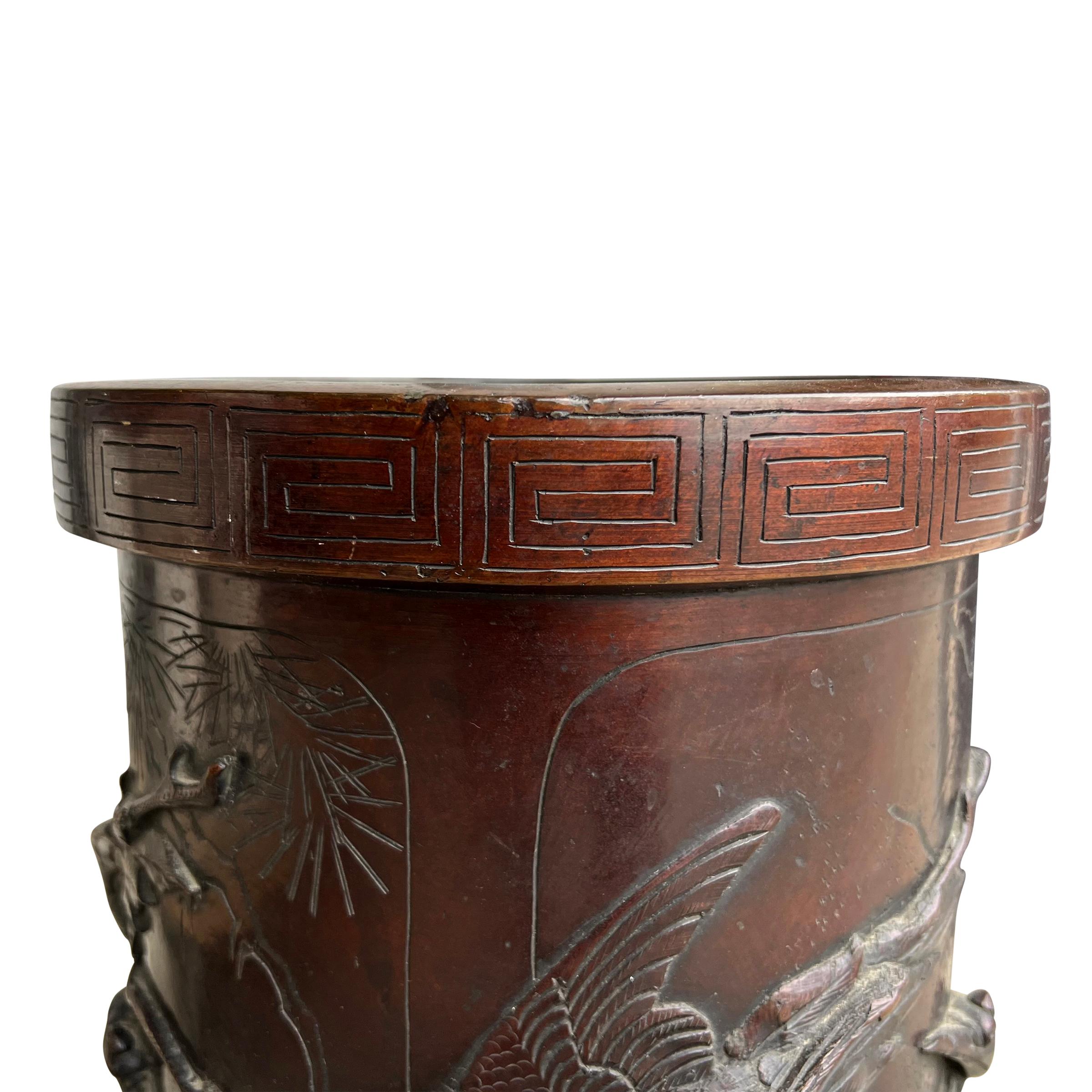 Bronze Vase japonais de la période Meiji du 19ème siècle en vente