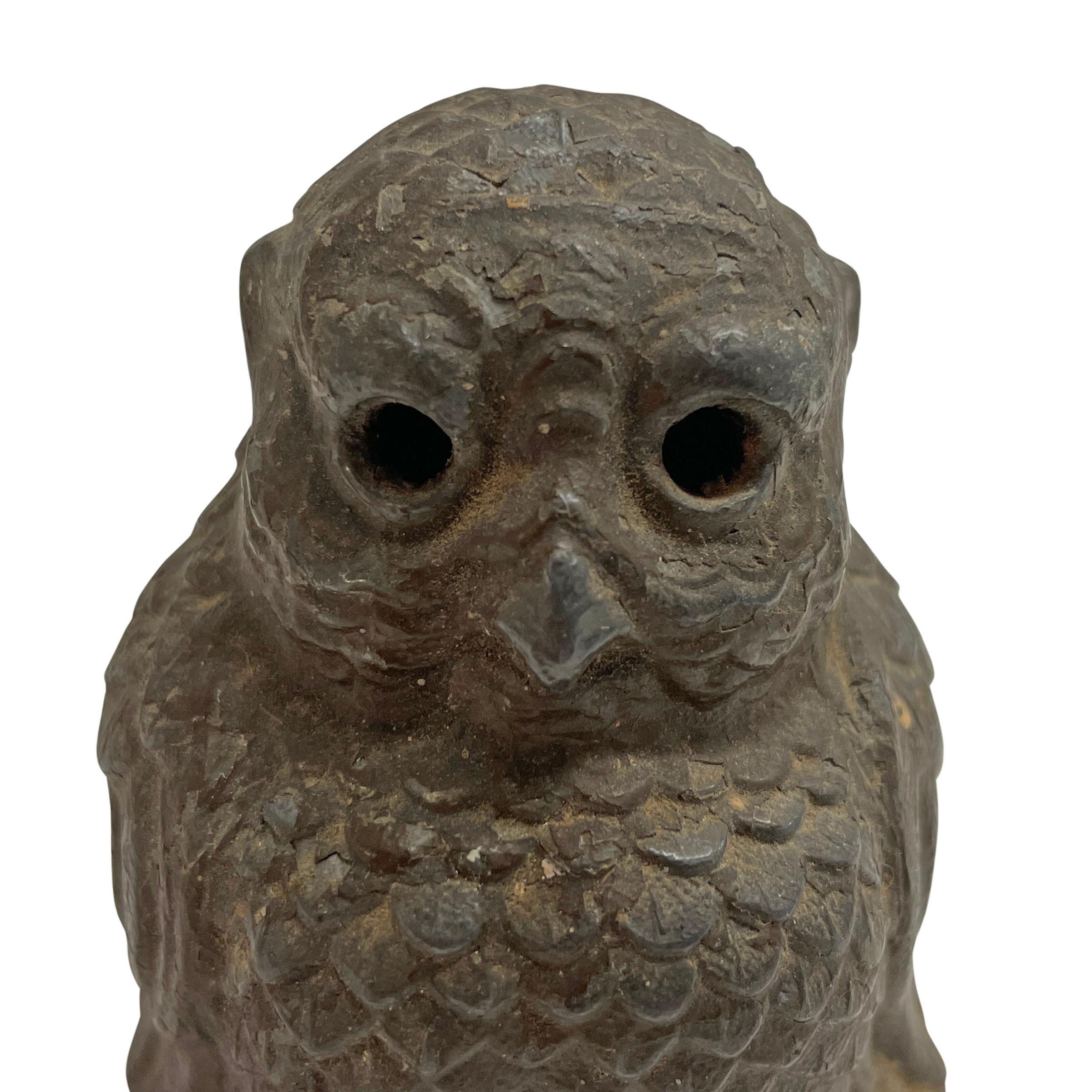 19th Century Japanese Owl Incense Burner 5