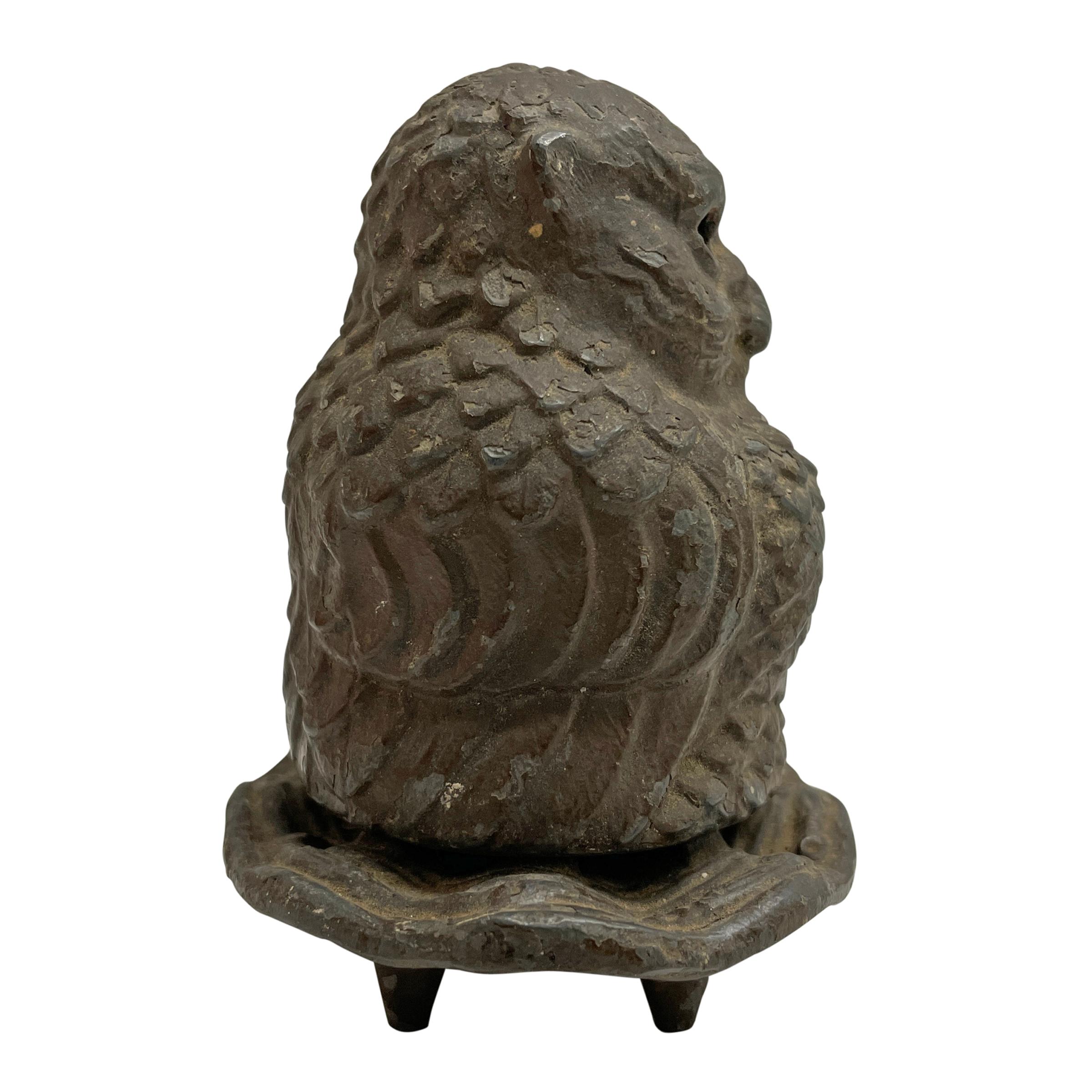 19th Century Japanese Owl Incense Burner In Good Condition In Chicago, IL