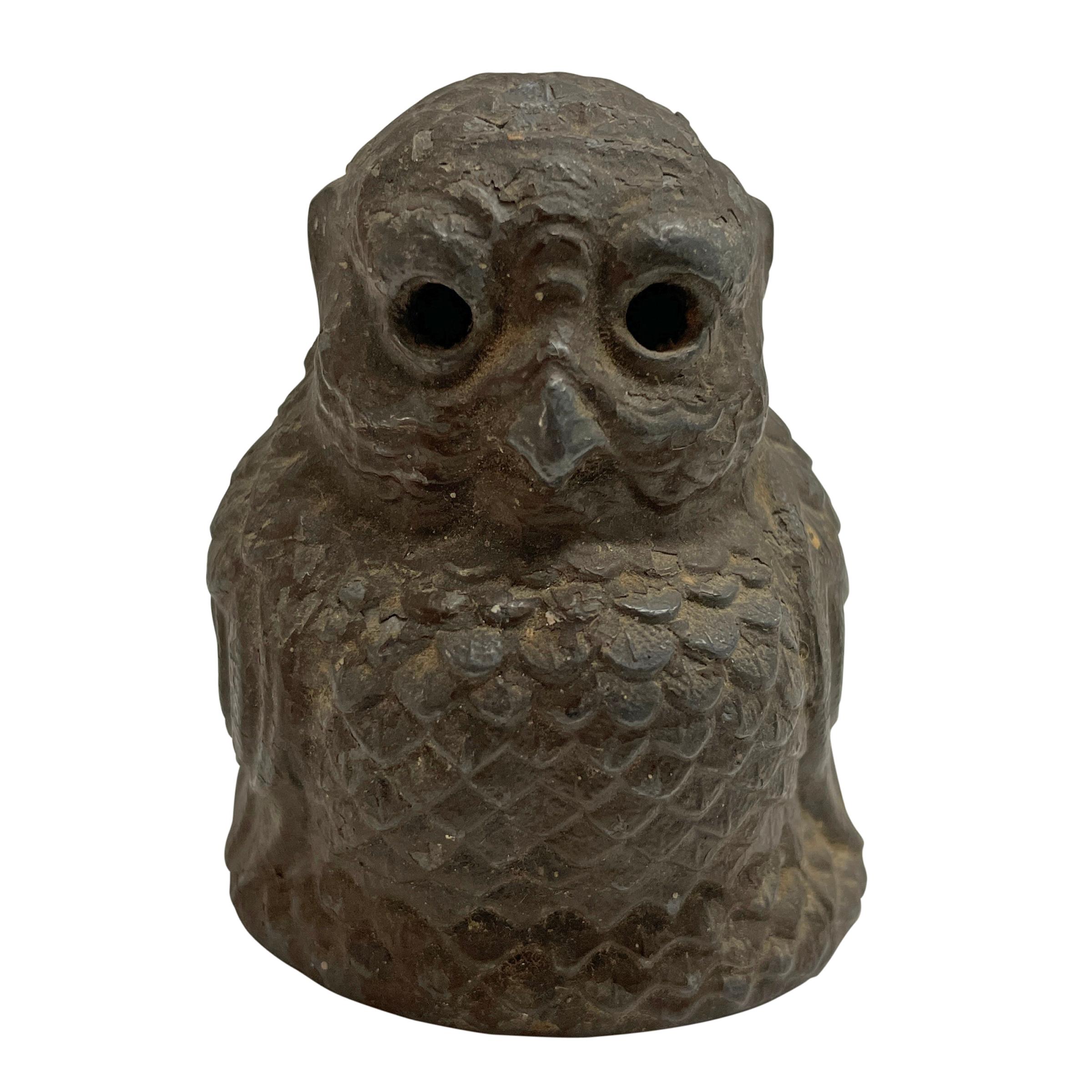 19th Century Japanese Owl Incense Burner 4