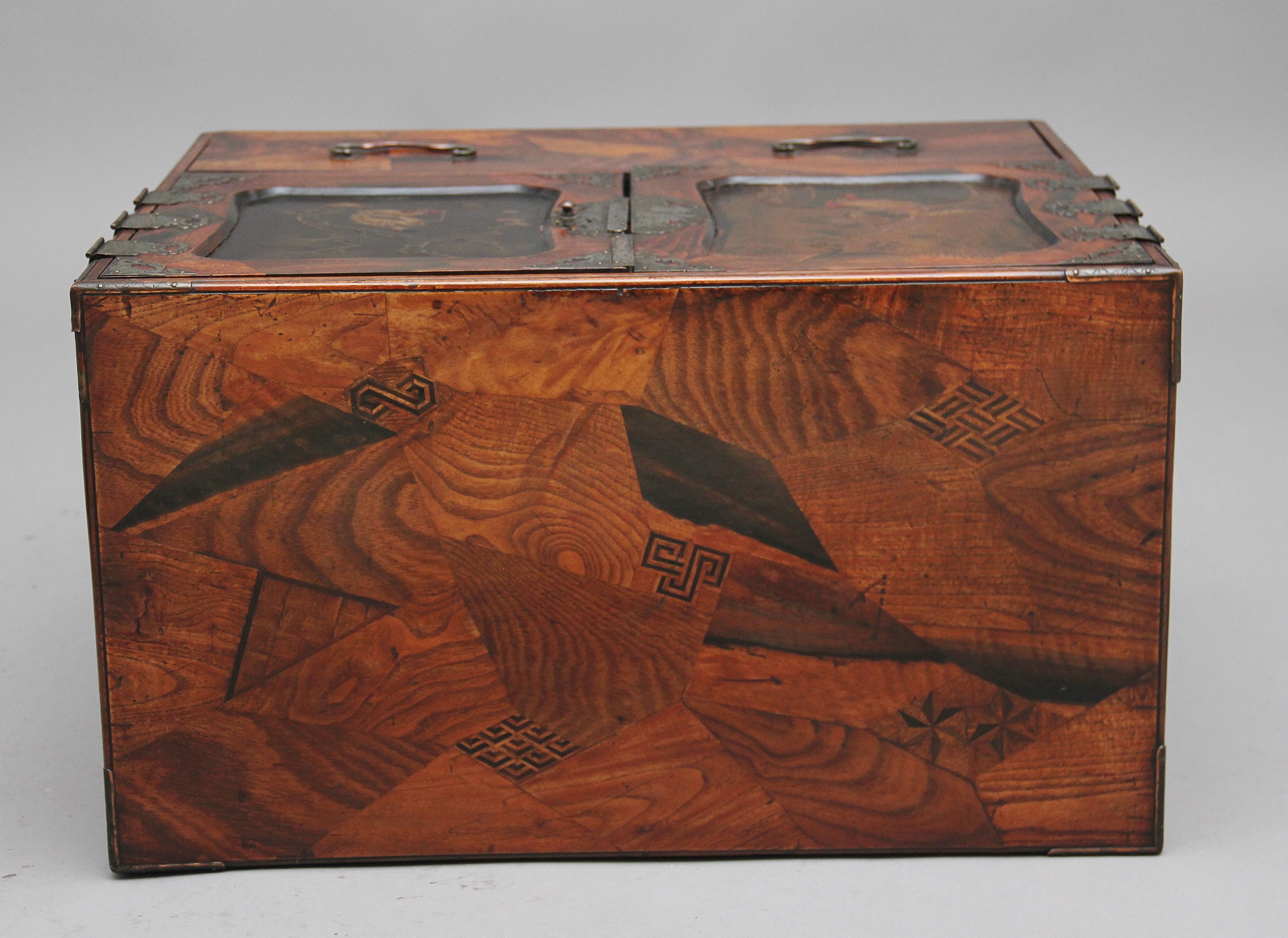 19th Century Japanese Parquetry Cabinet 4