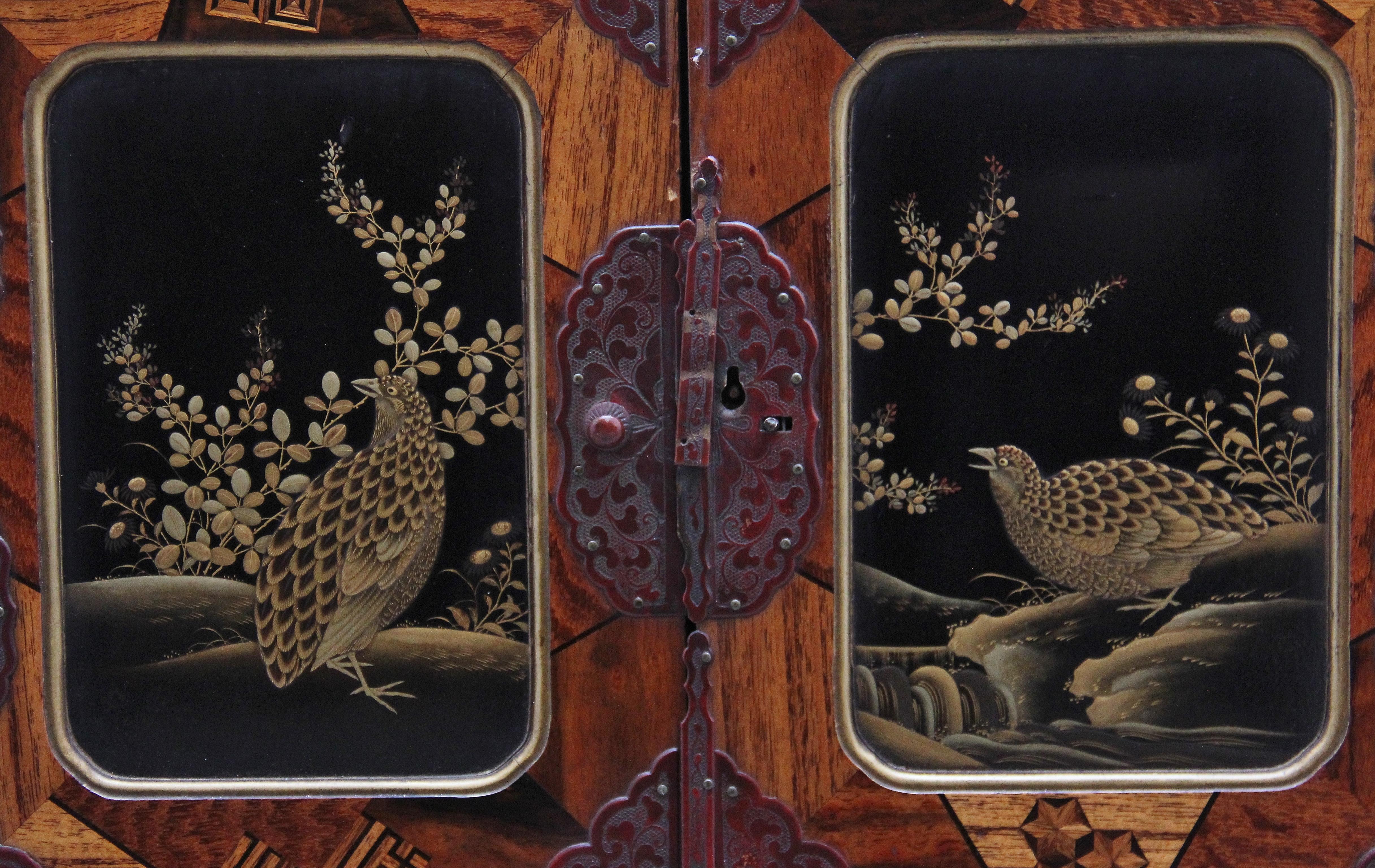 19th Century Japanese Parquetry Table Cabinet 4