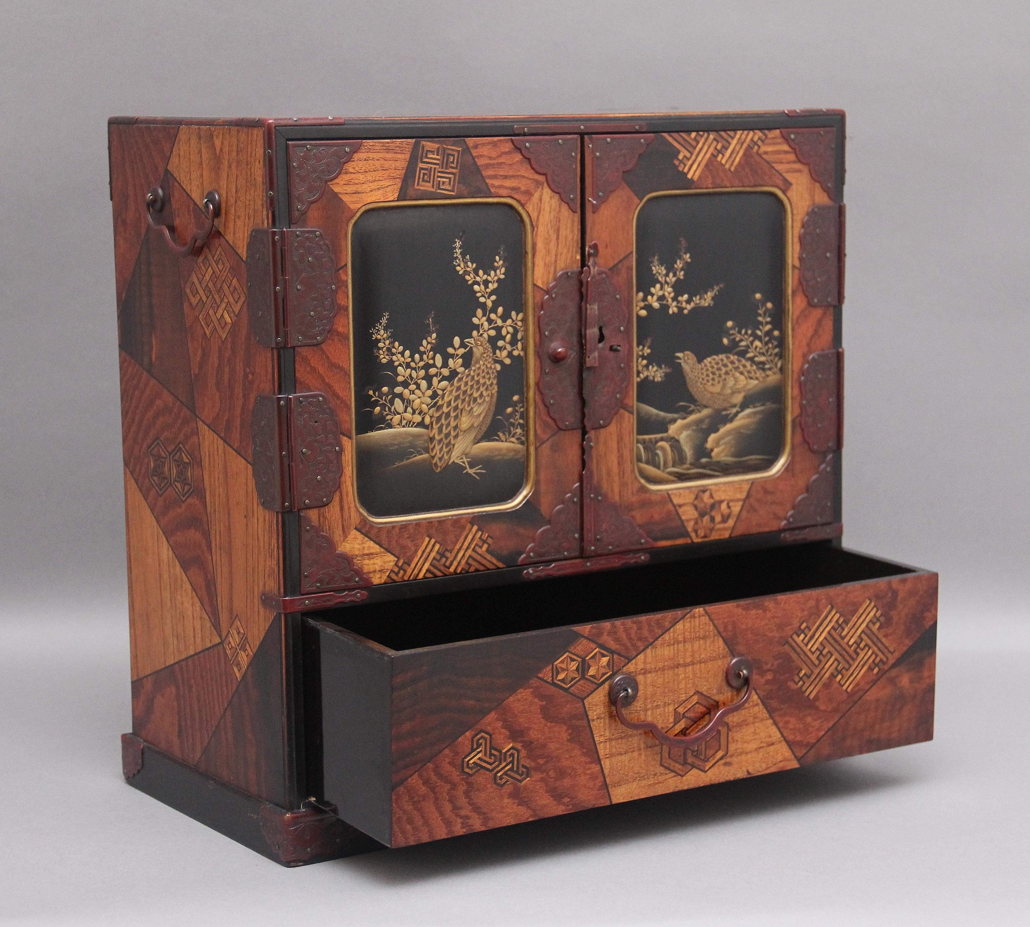 19th Century Japanese Parquetry Table Cabinet 9
