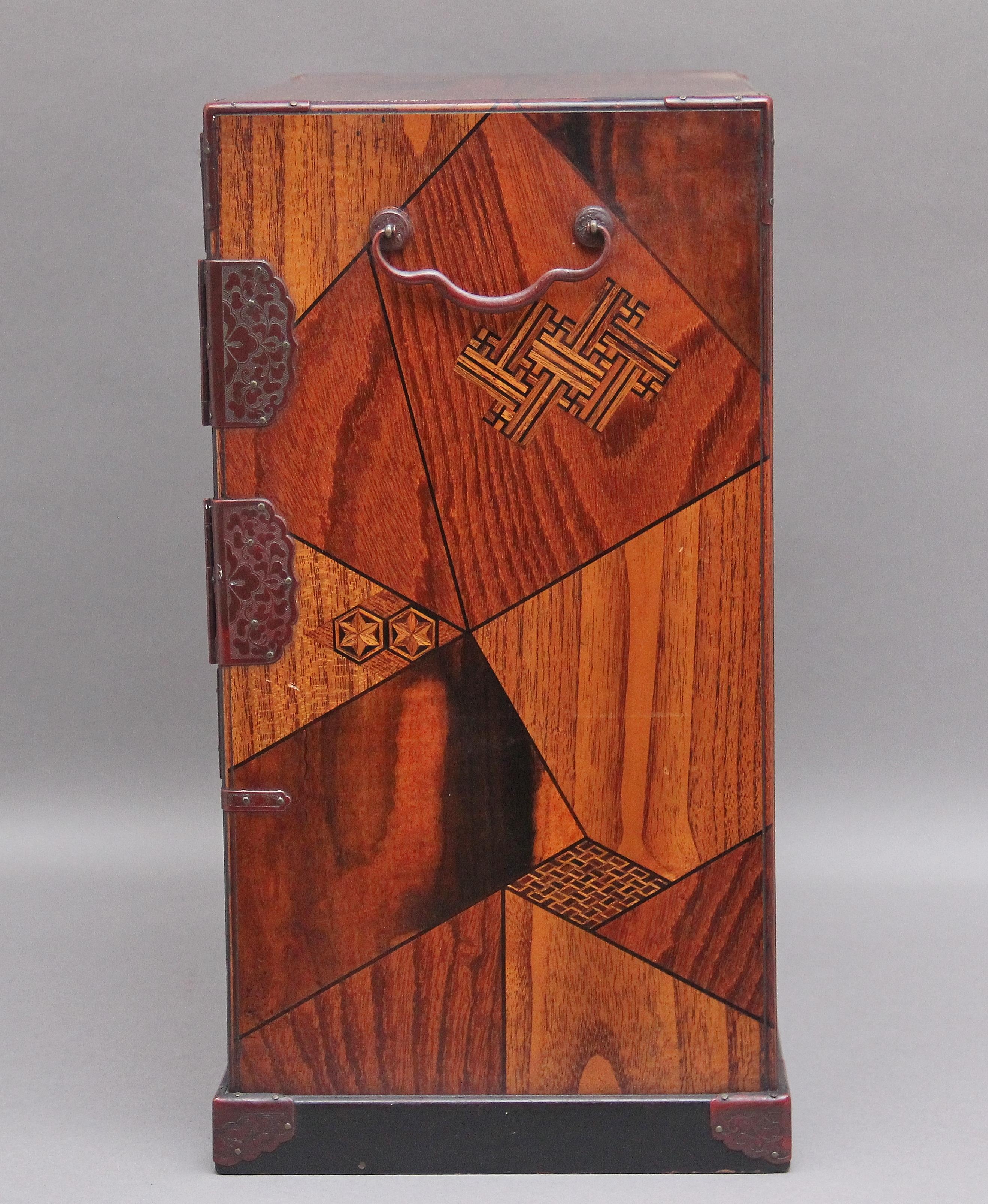 19th Century Japanese Parquetry Table Cabinet 1