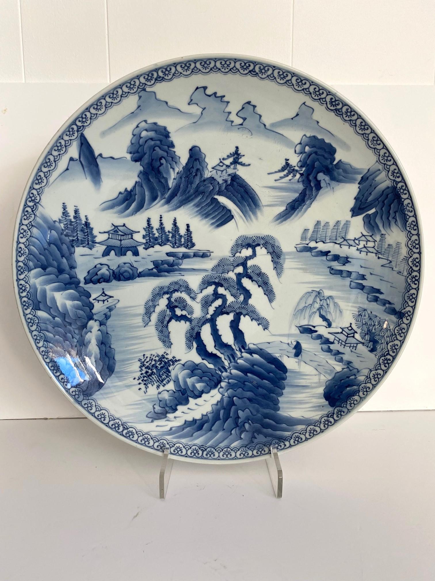 Porcelain 19th Century Japanese Platter or Charger