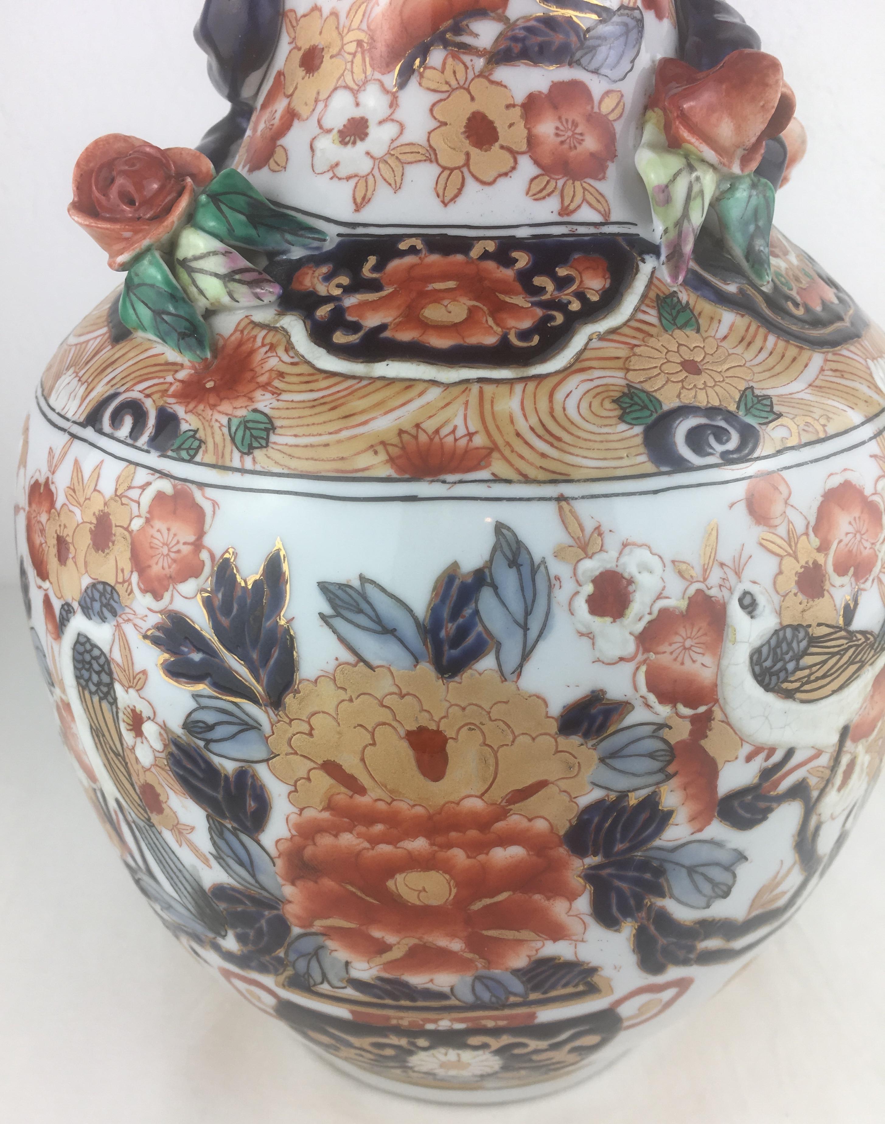 19th Century Japanese Porcelain Imari Vase with Polychrome Decor  9