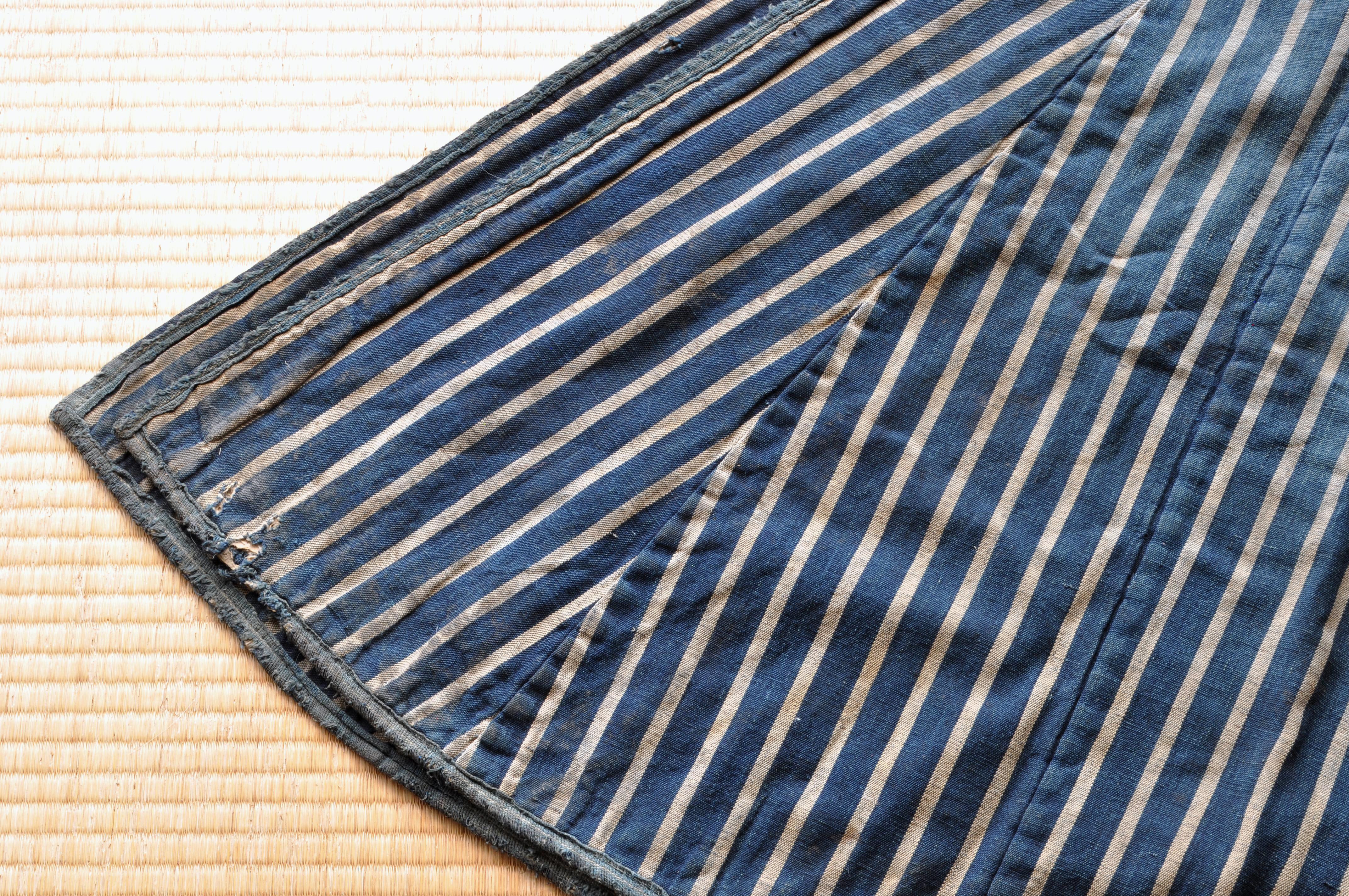 Cotton 19th Century Japanese Samurai Traveller's Indigo-Dyed Cape