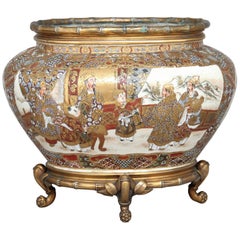 19th Century Japanese Satsuma and Ormolu Mounted Bowl