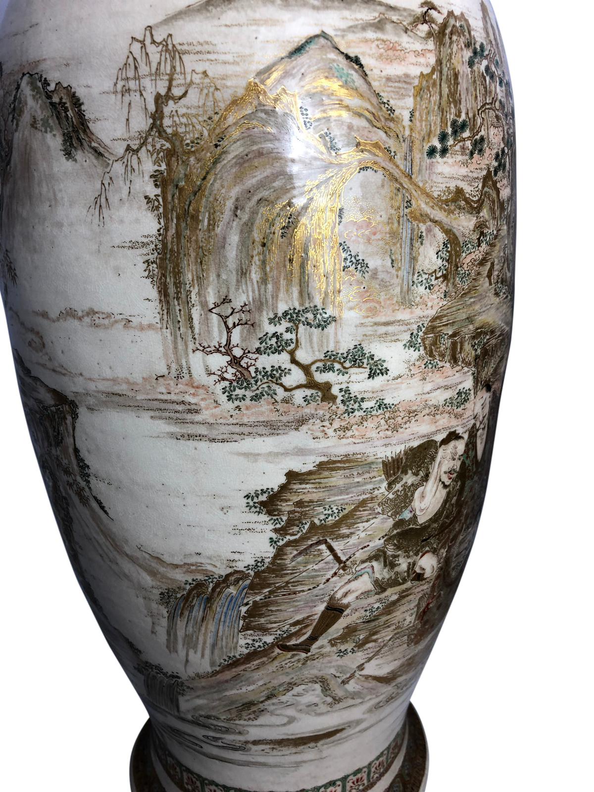Pair of 19th Century, Japanese Satsuma Vase 3