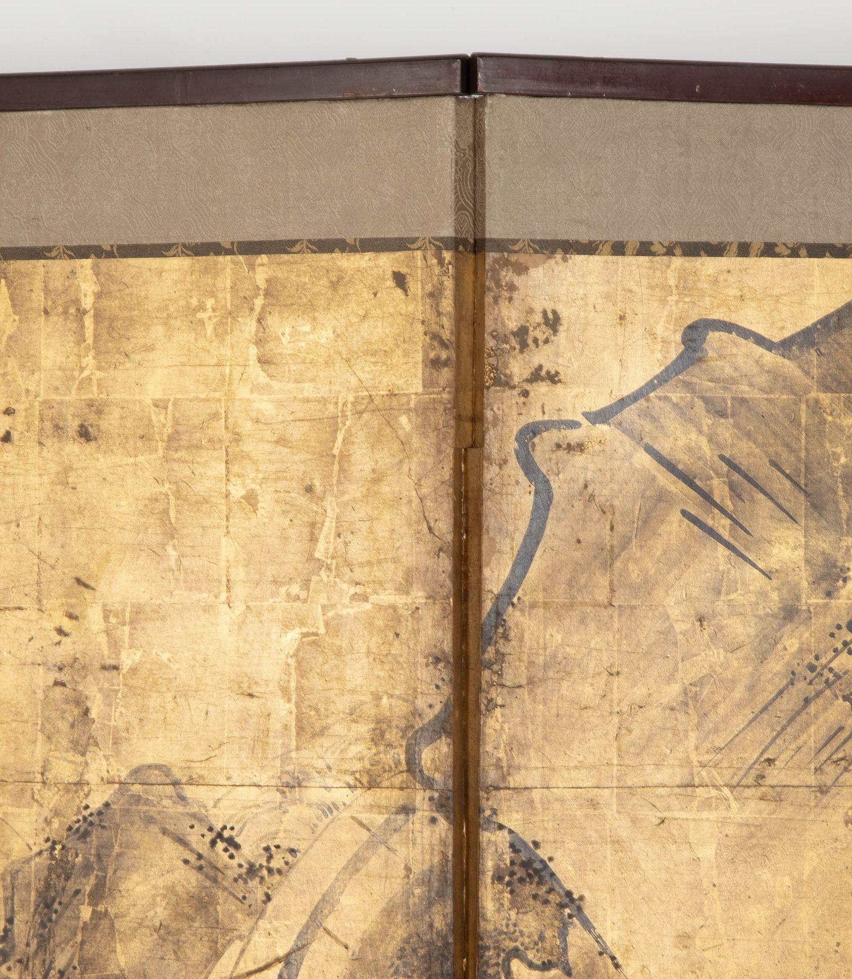 Brocade 19th Century Japanese Screen For Sale