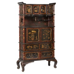 Antique 19th Century Japanese Shibayama Cabinet