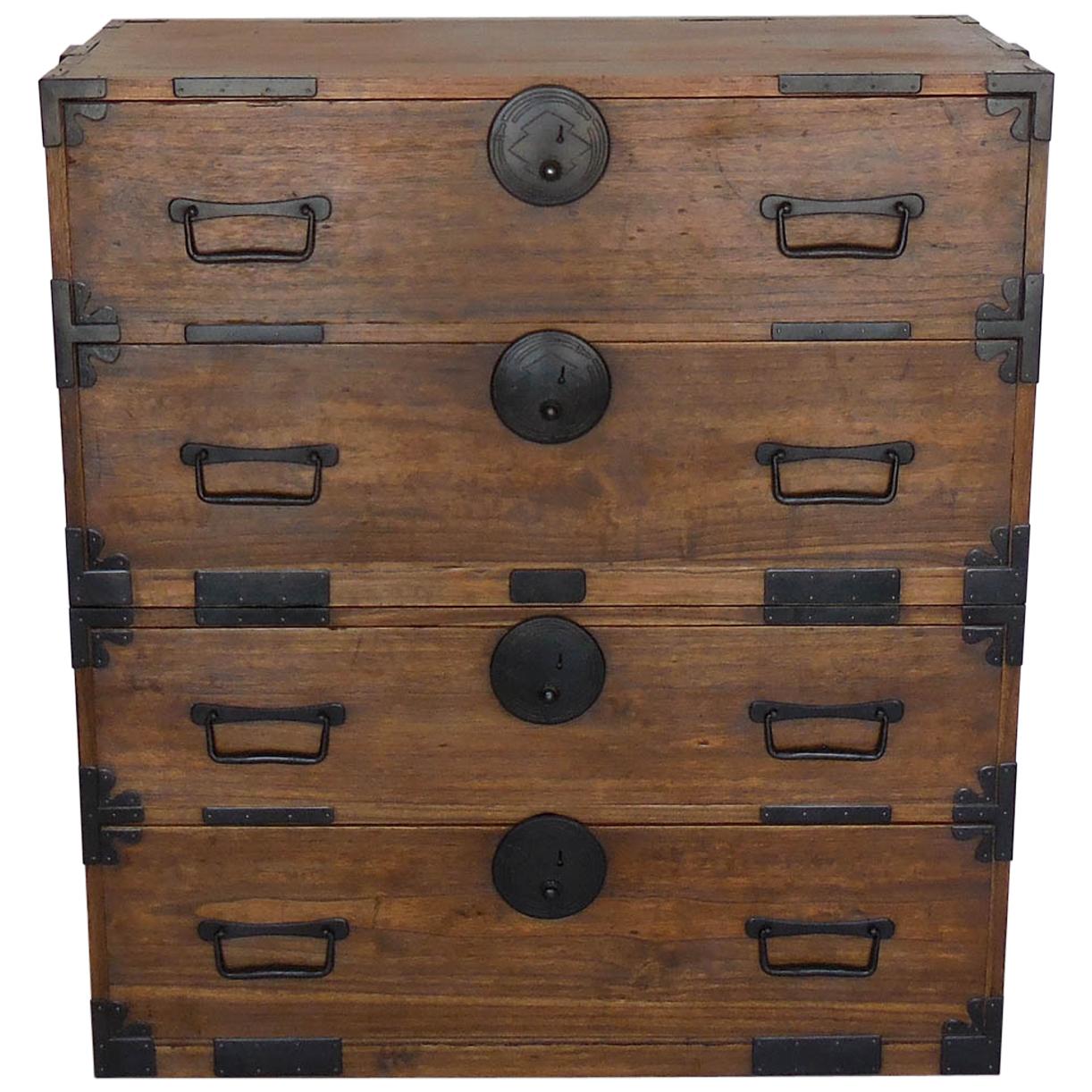 19th Century Japanese Shop Tansu, Chest of Drawers