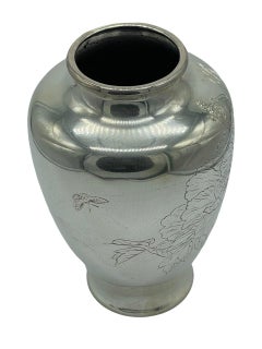 19th Century Japanese Sterling Silver Vase