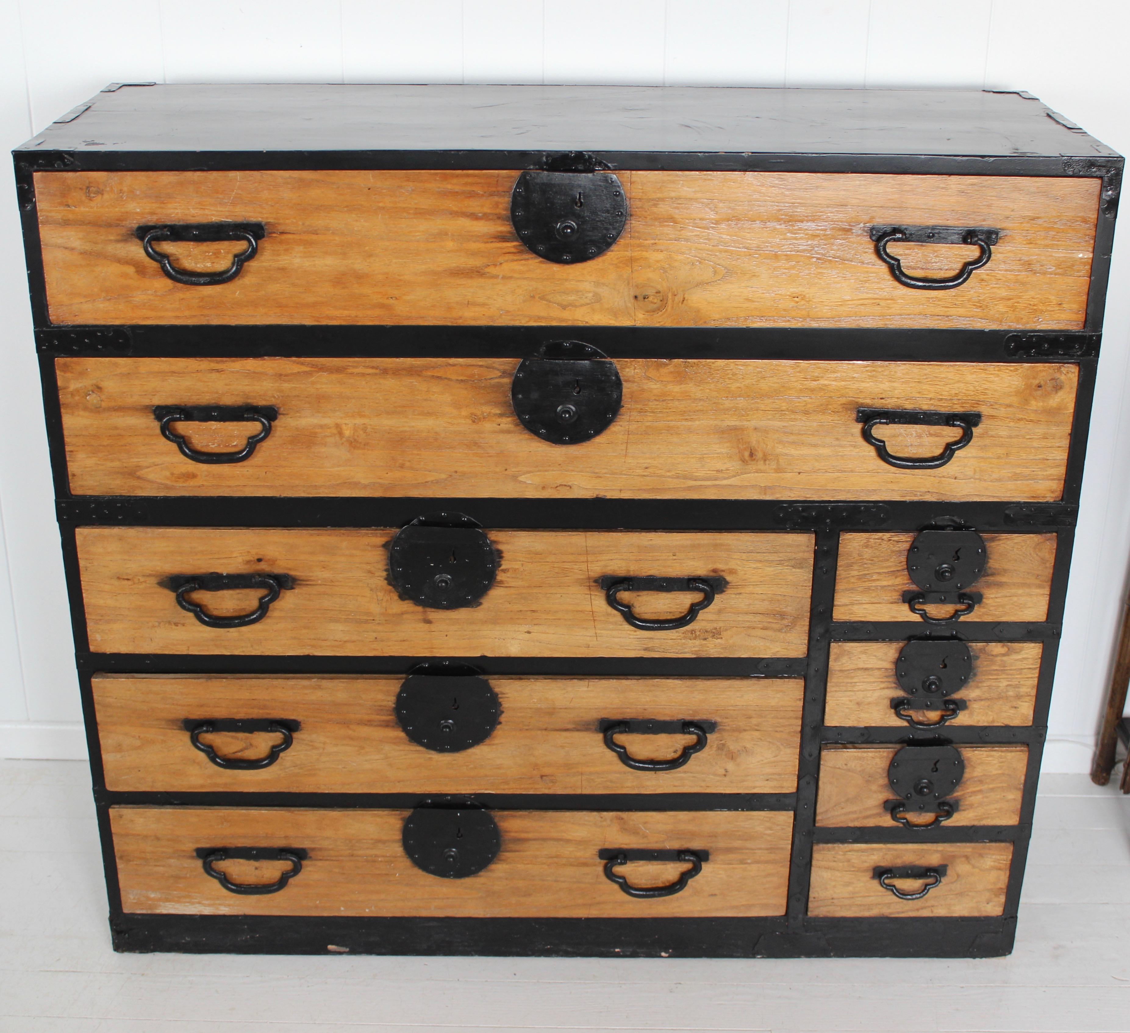 19th century Japanese Tansu chest of drawers.