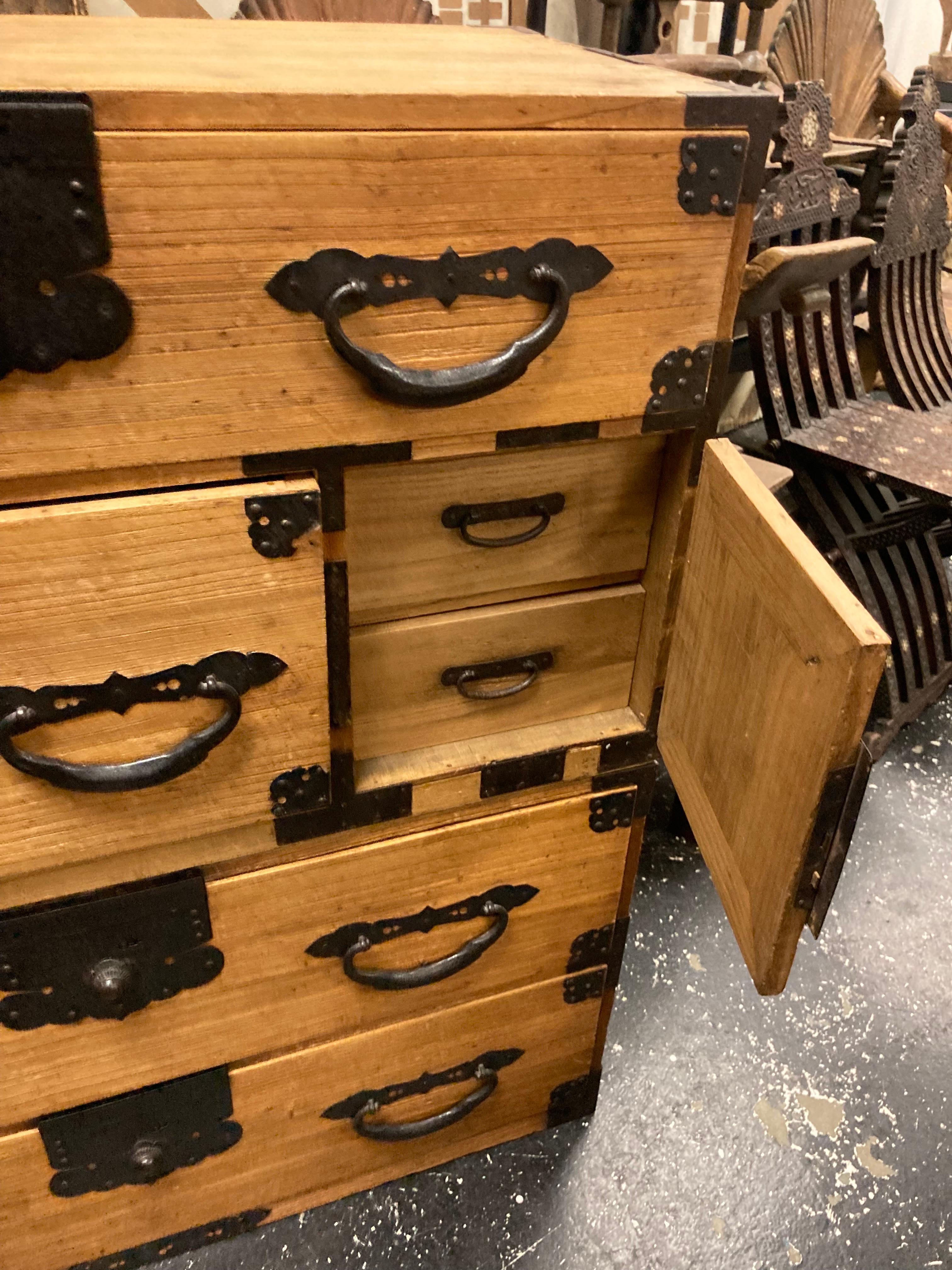 19th Century Japanese Tansu Chest In Good Condition In East Hampton, NY