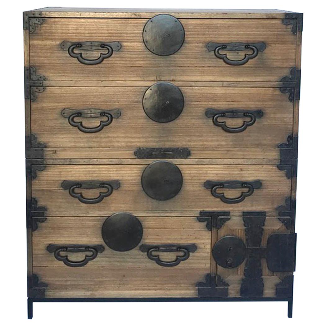 19th Century Japanese Tansu on Iron Base