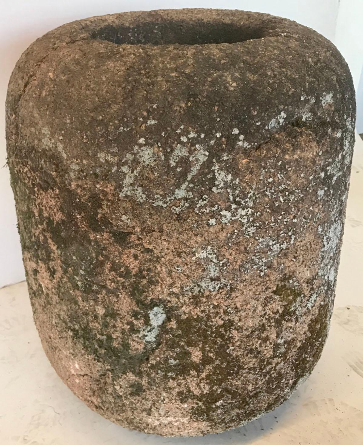 19th Century Japanese Tsukubai, Stone Water Reservoir 3