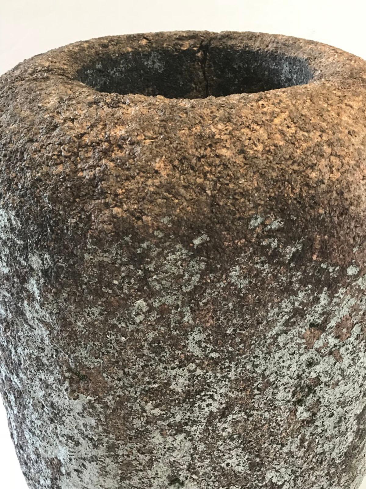 19th Century Japanese Tsukubai, Stone Water Reservoir In Fair Condition In Los Angeles, CA