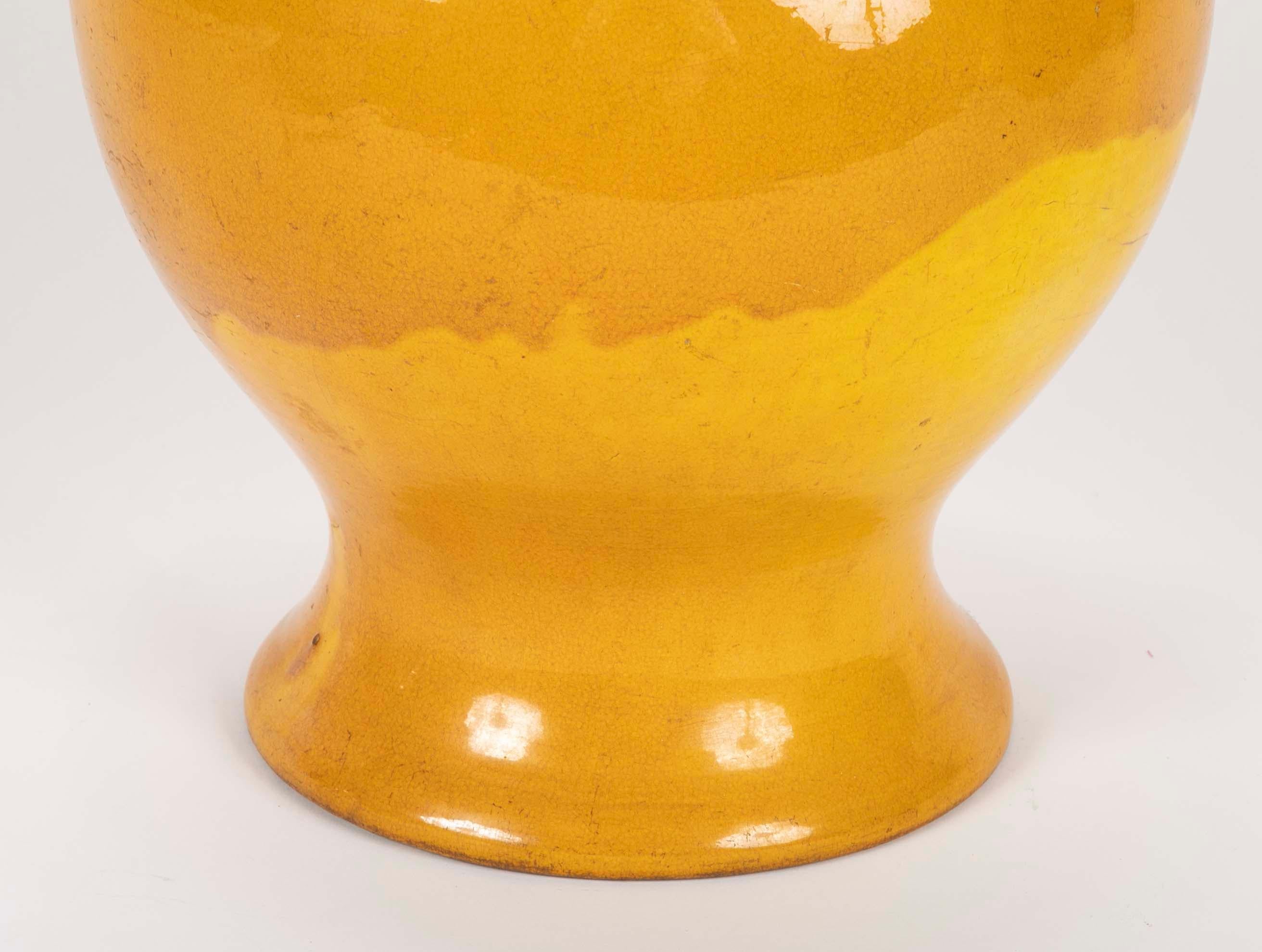 yellow glaze pottery