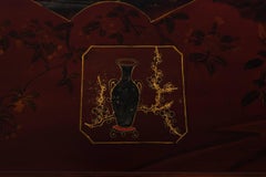 19th Century Japanned Bamboo Tray Table