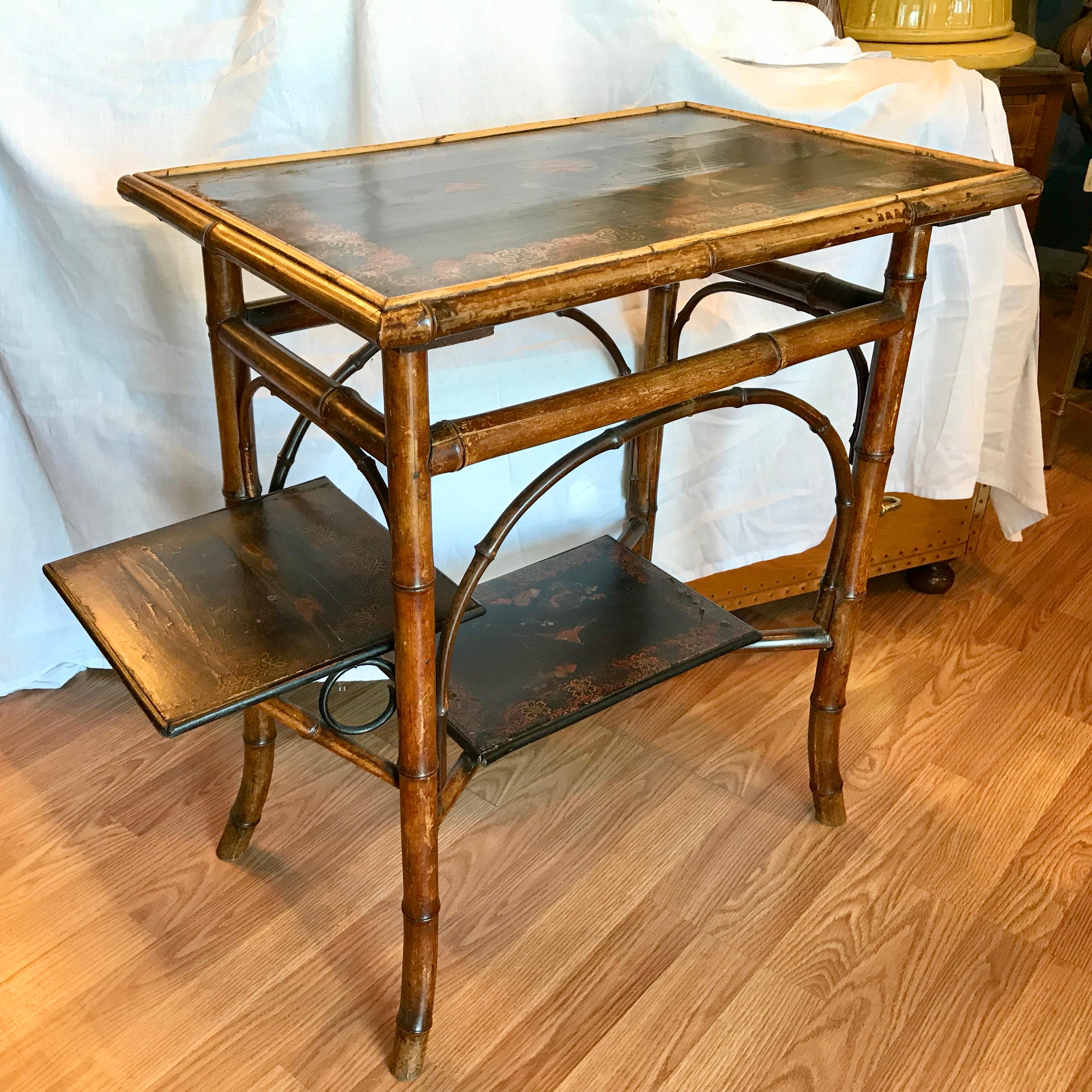 Anglo-Japanese 19th Century Japonisme Bamboo Side Table