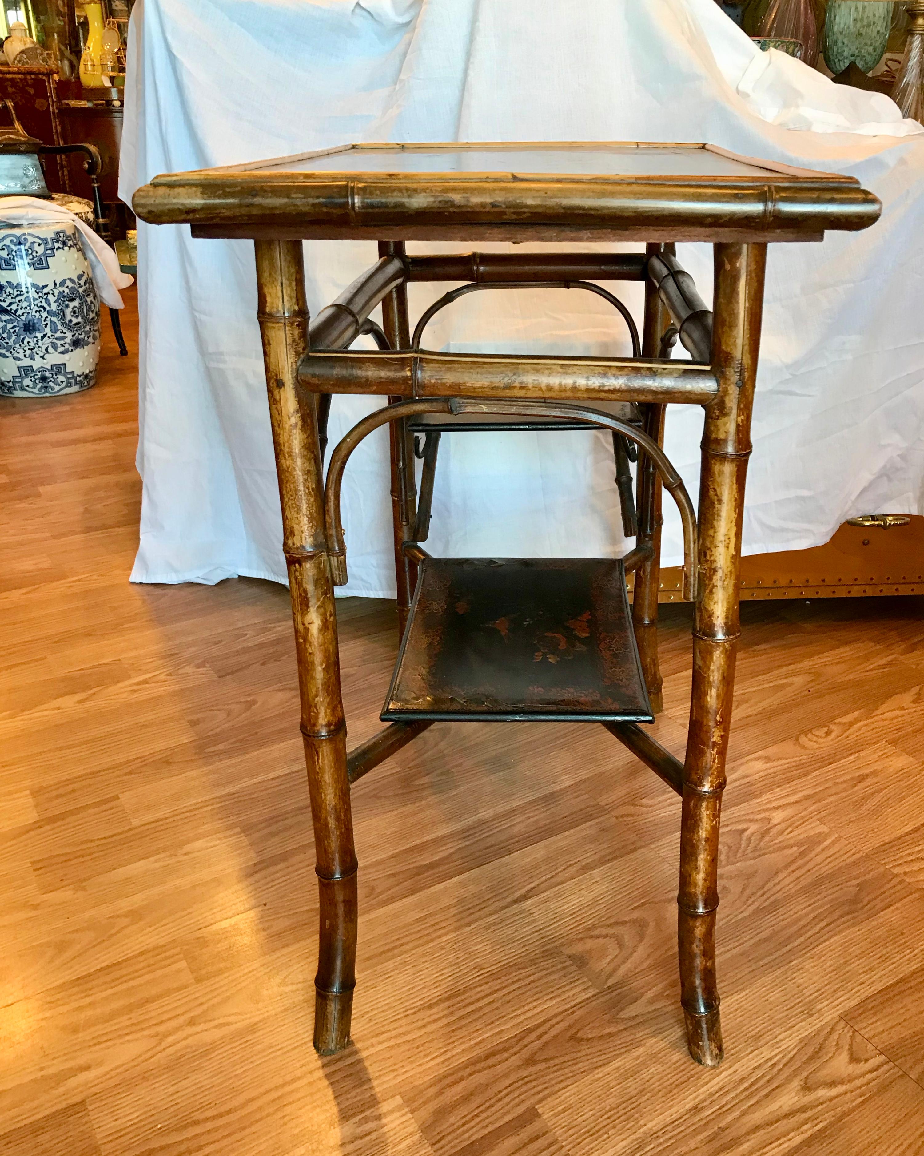 19th Century Japonisme Bamboo Side Table 3