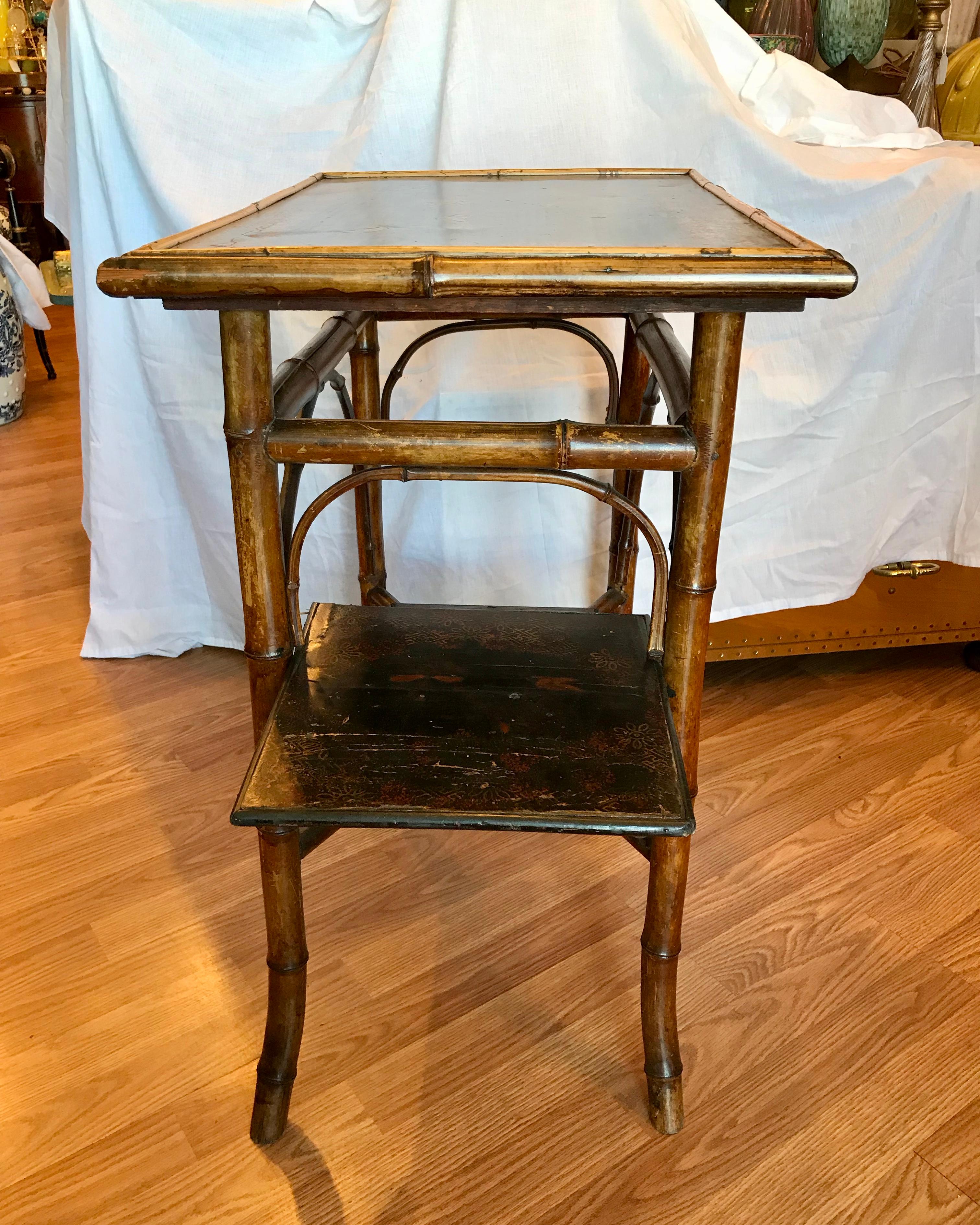 19th Century Japonisme Bamboo Side Table 4