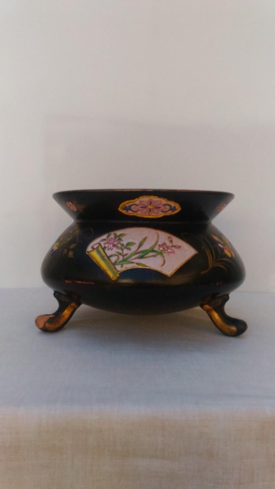 Faience 19th Century Japonisme Cache-Pot For Sale