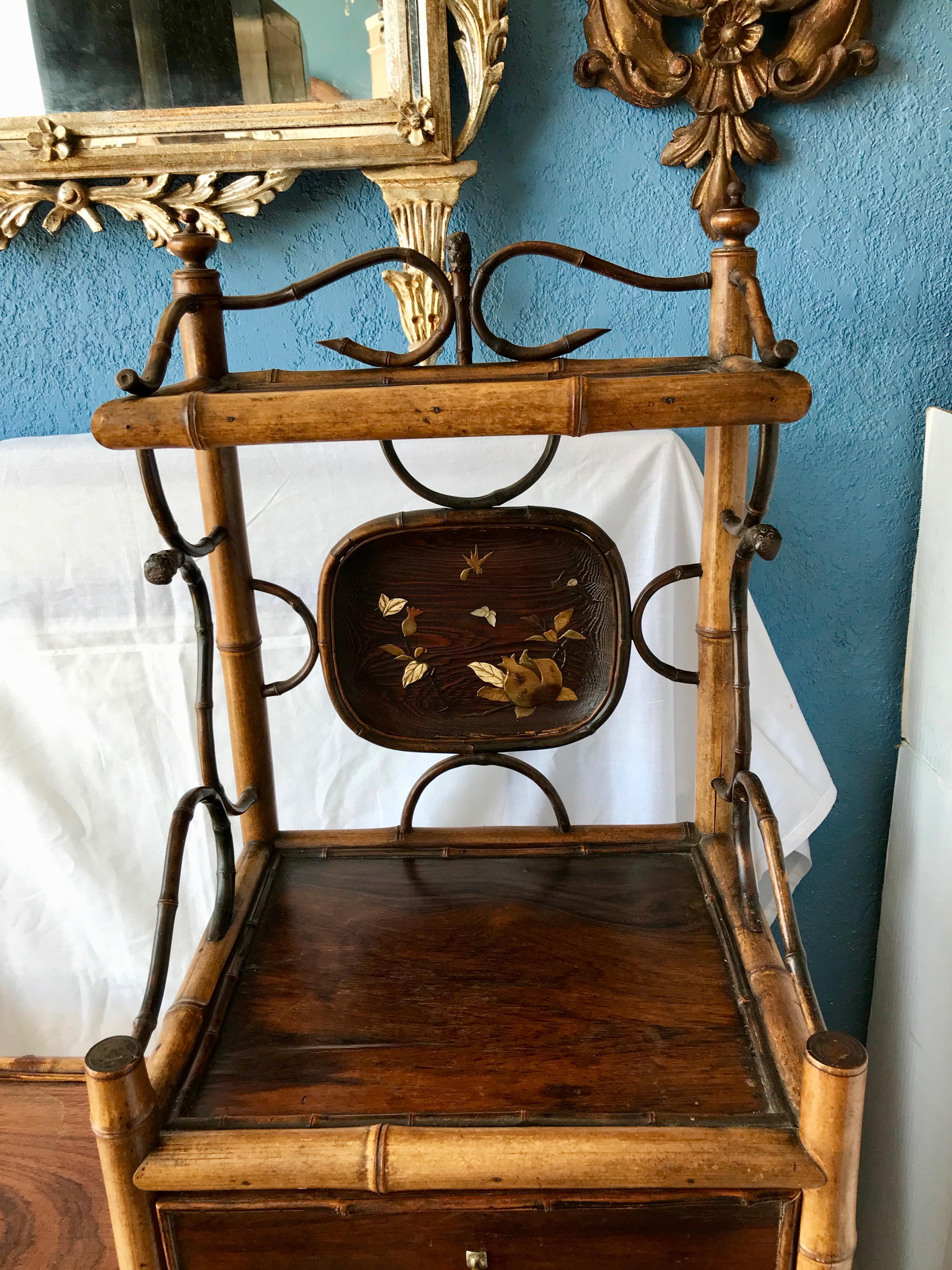 19th Century Japonisme Motif Bamboo Side Cabinet 2