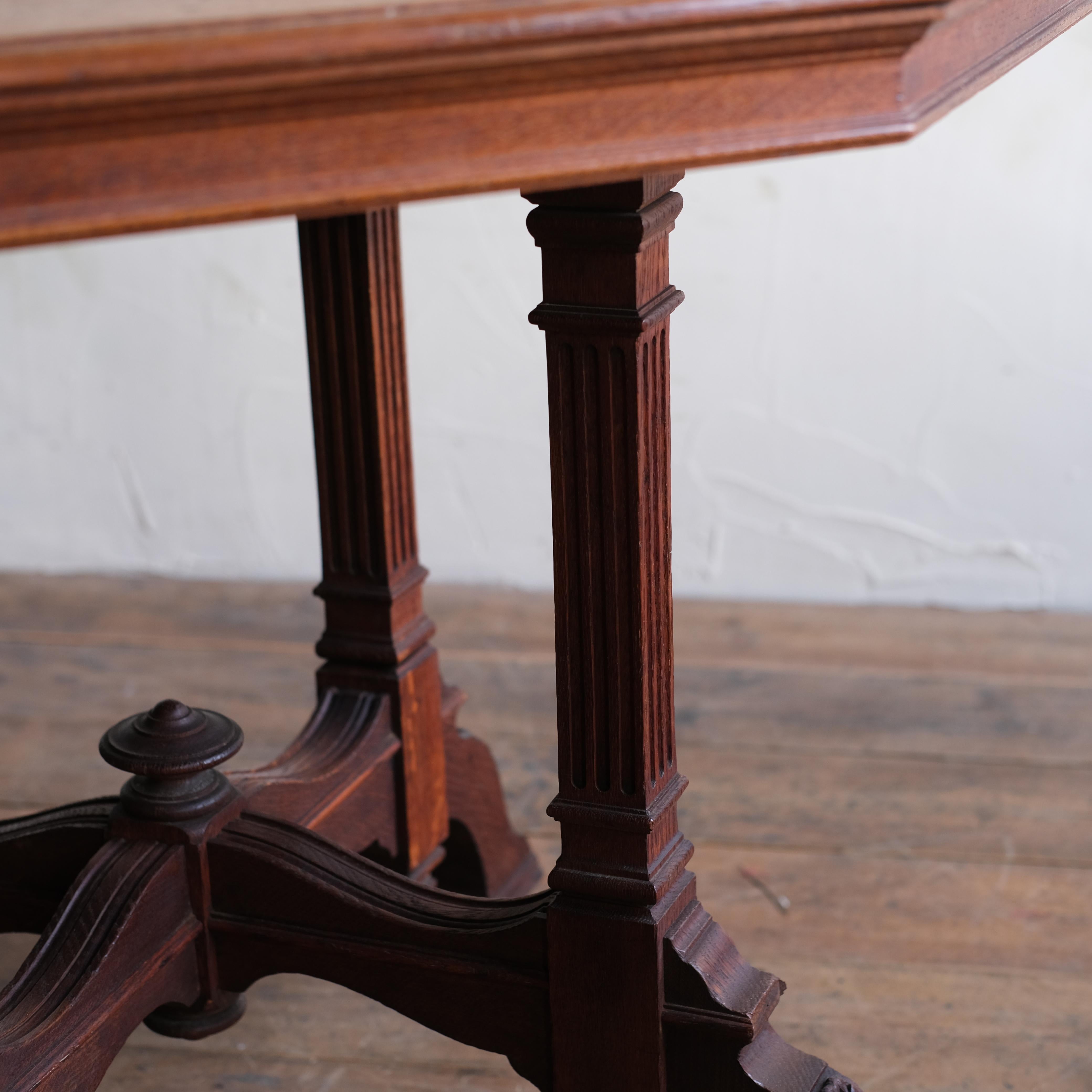 19th Century Jas Shoolbred Oak Centre Table 1