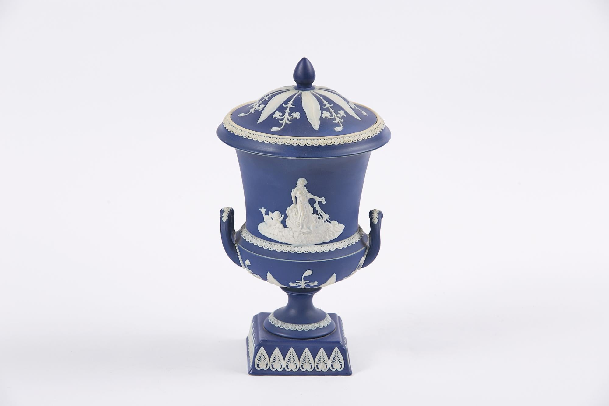 Neoclassical 19th Century Jasperware Campagna Urn