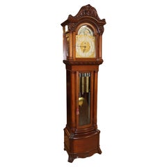 19th Century J.E Caldwell Victorian 9 Tube Mahogany Tall Case Grandfather Clock