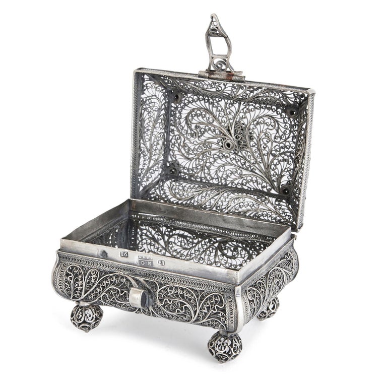 19th Century Jewish Silver Filigree Spice Box at 1stDibs