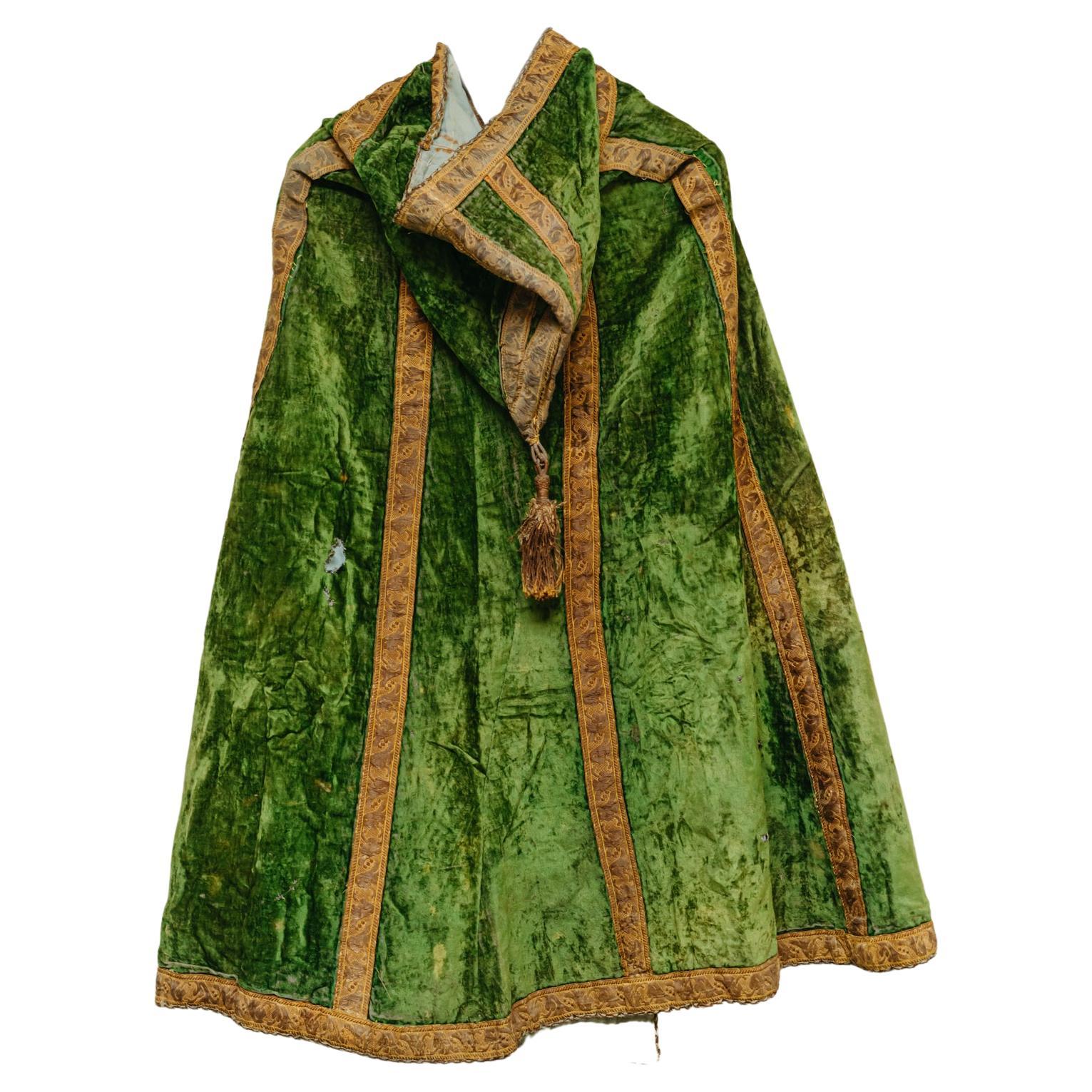 19th Century, Jewish Velvet and Goldthread Cape For Sale
