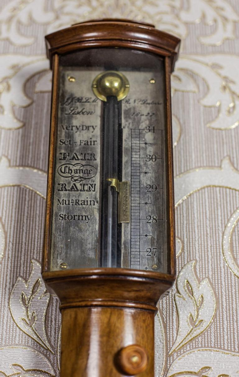 European 19th-Century J.J.B.M Lisbon RN Desterro 16 a 22 Mercury Barometer