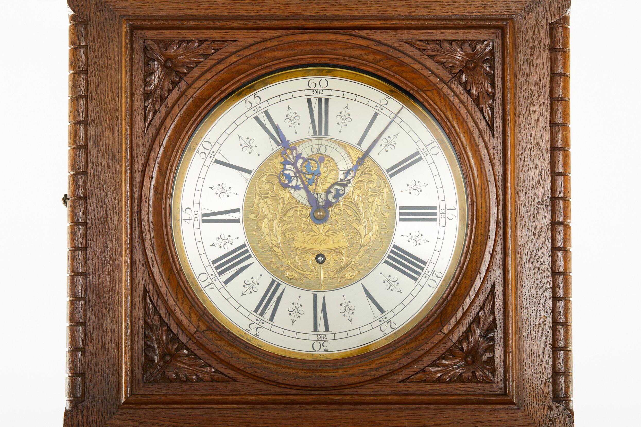 19. Jahrhundert Johann Wien 90-Tages- Regulator-Uhr im Angebot 4