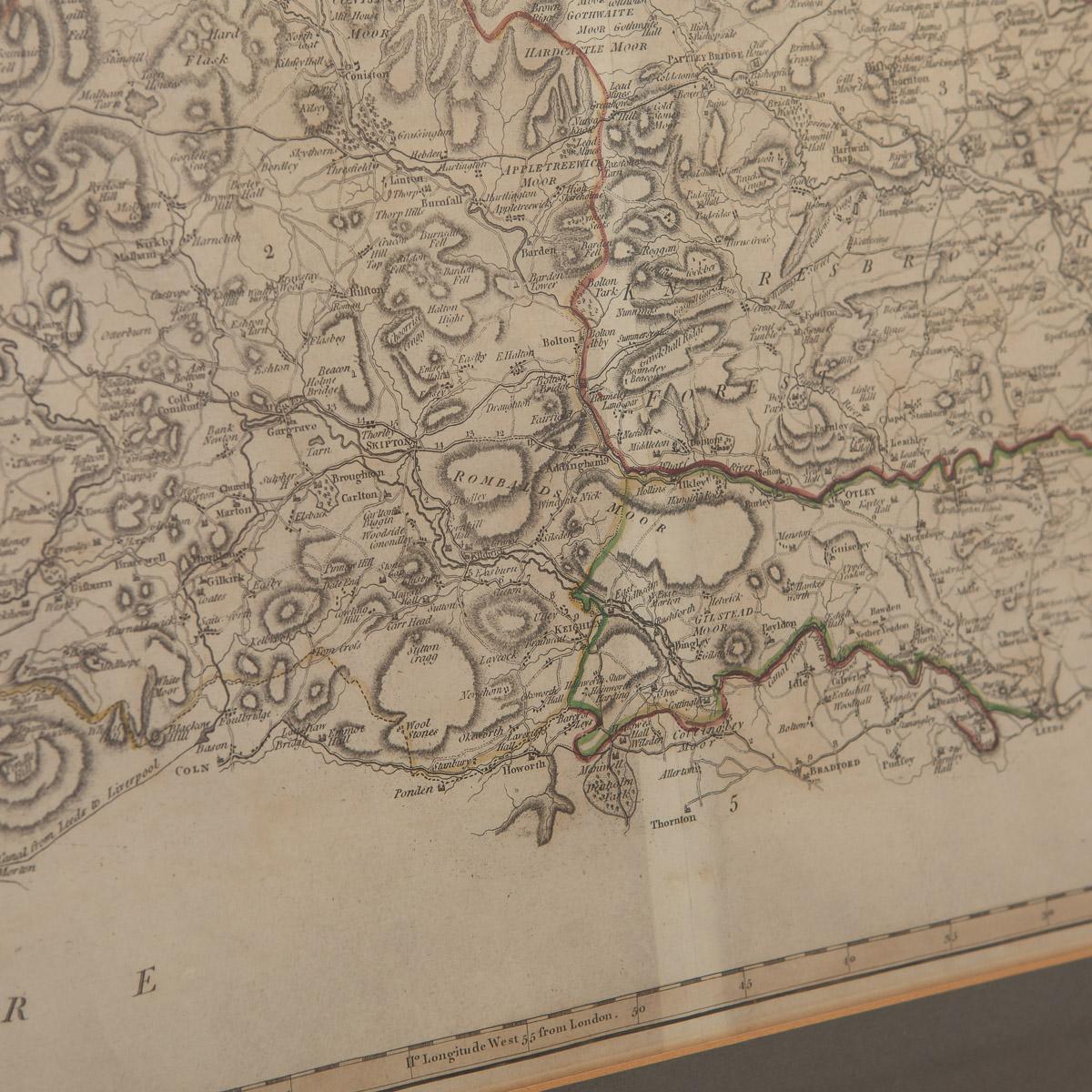19th Century John Cary Map of North Part of West Riding of Yorkshire, C.1805 For Sale 2
