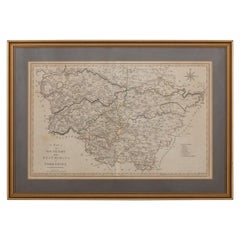 John Cary's Karte des südlichen Teils von West Riding of Yorkshire aus dem 19. Jahrhundert, um 1805