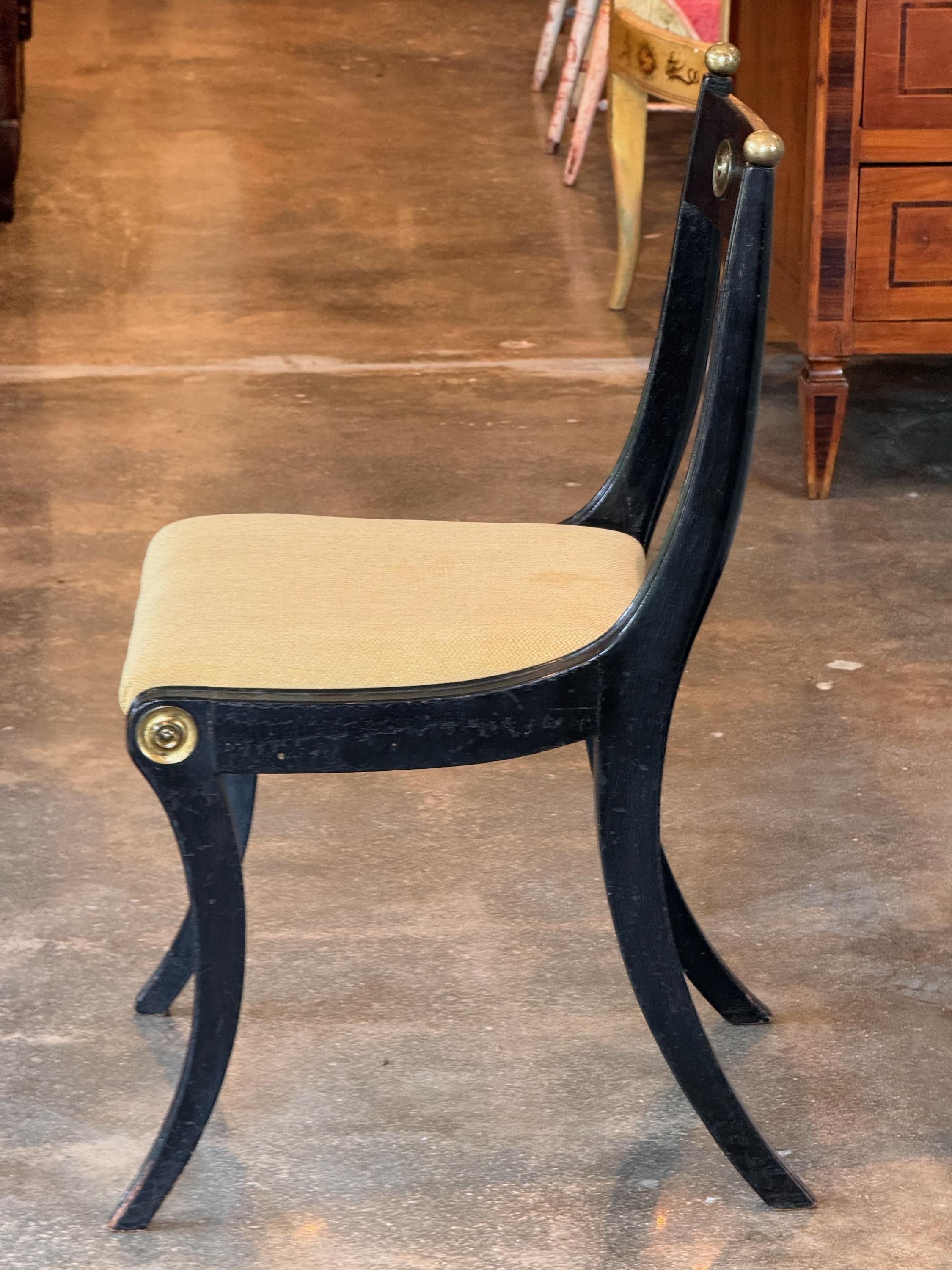 19th Century John Gee Regency Klismos Chair 1
