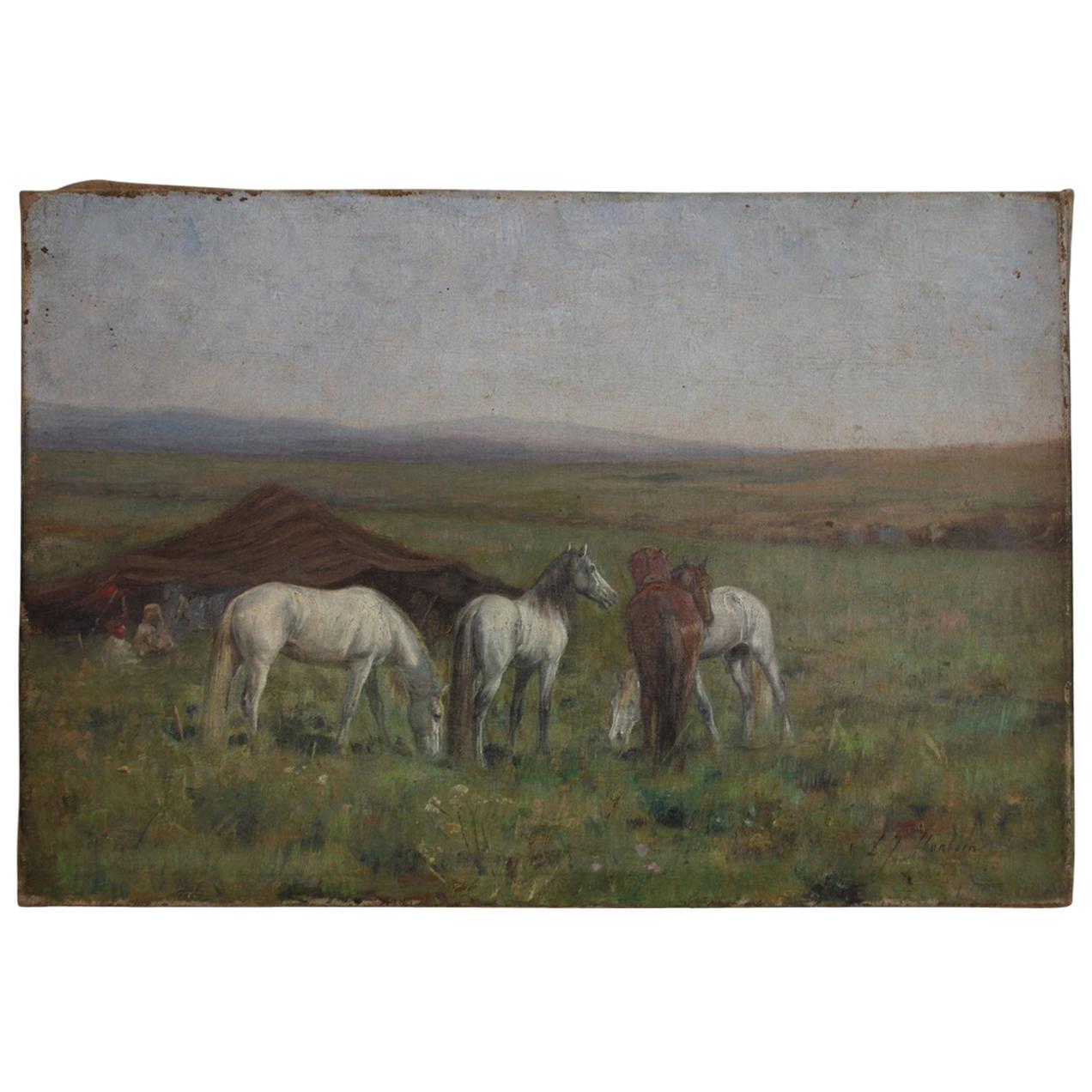 19th Century John Lewis Shonborn Painting For Sale