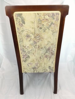 19th Century Jugendstil Mahogany Upholstered Chair Twister Legs with Castors