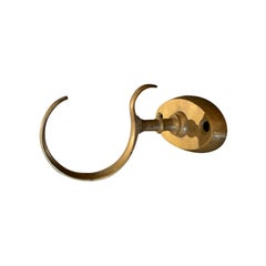 19th Century Jumbo Brass Jamb Hook