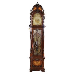Orologio a pendolo a 9 tubi intarsiato in mogano di J.W. Benson London del XIX secolo