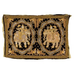 19th Century Kalaga Tapestry with Stones, Sequins and Colorful Thread