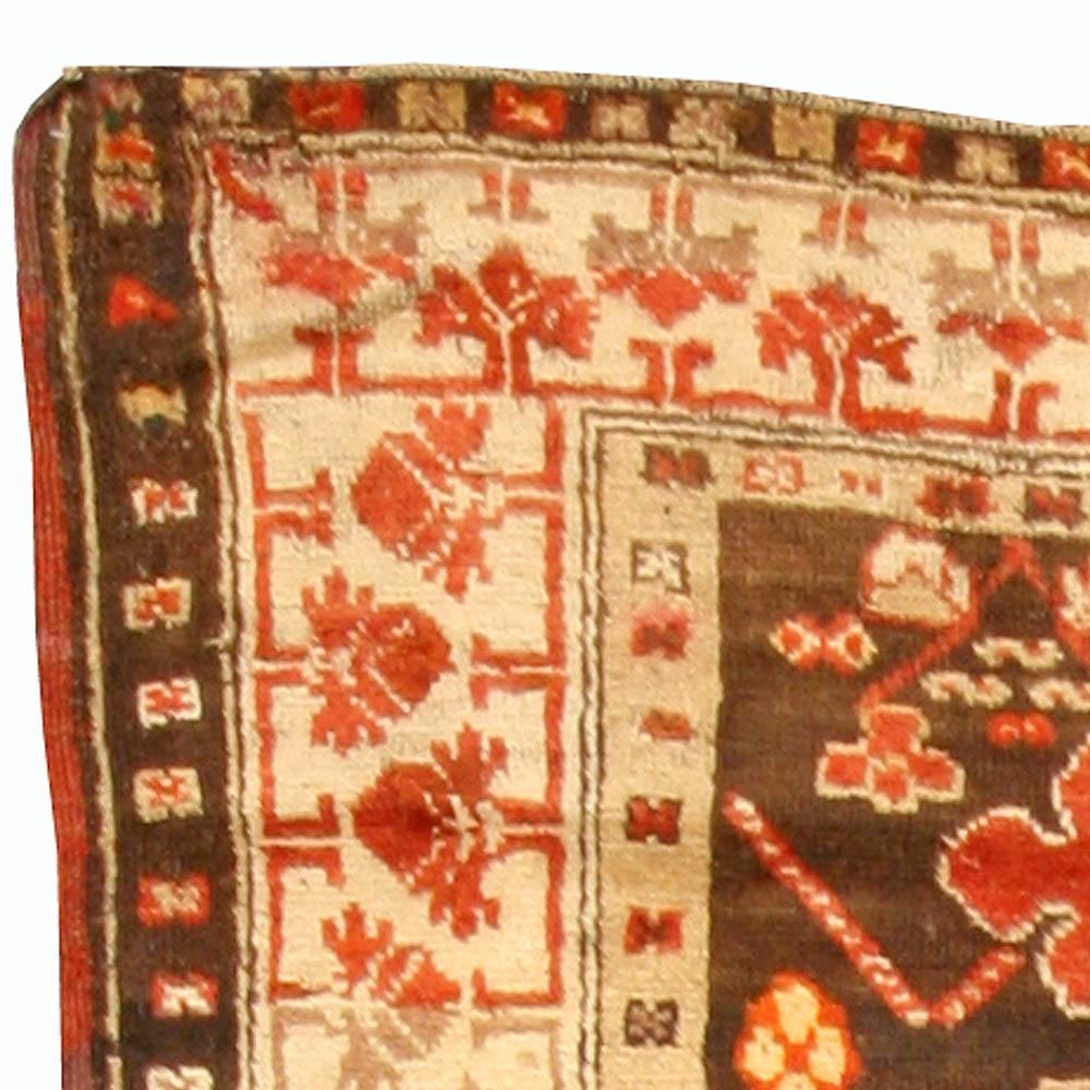 Russian 19th Century Karabagh Bold Handmade Wool Runner For Sale