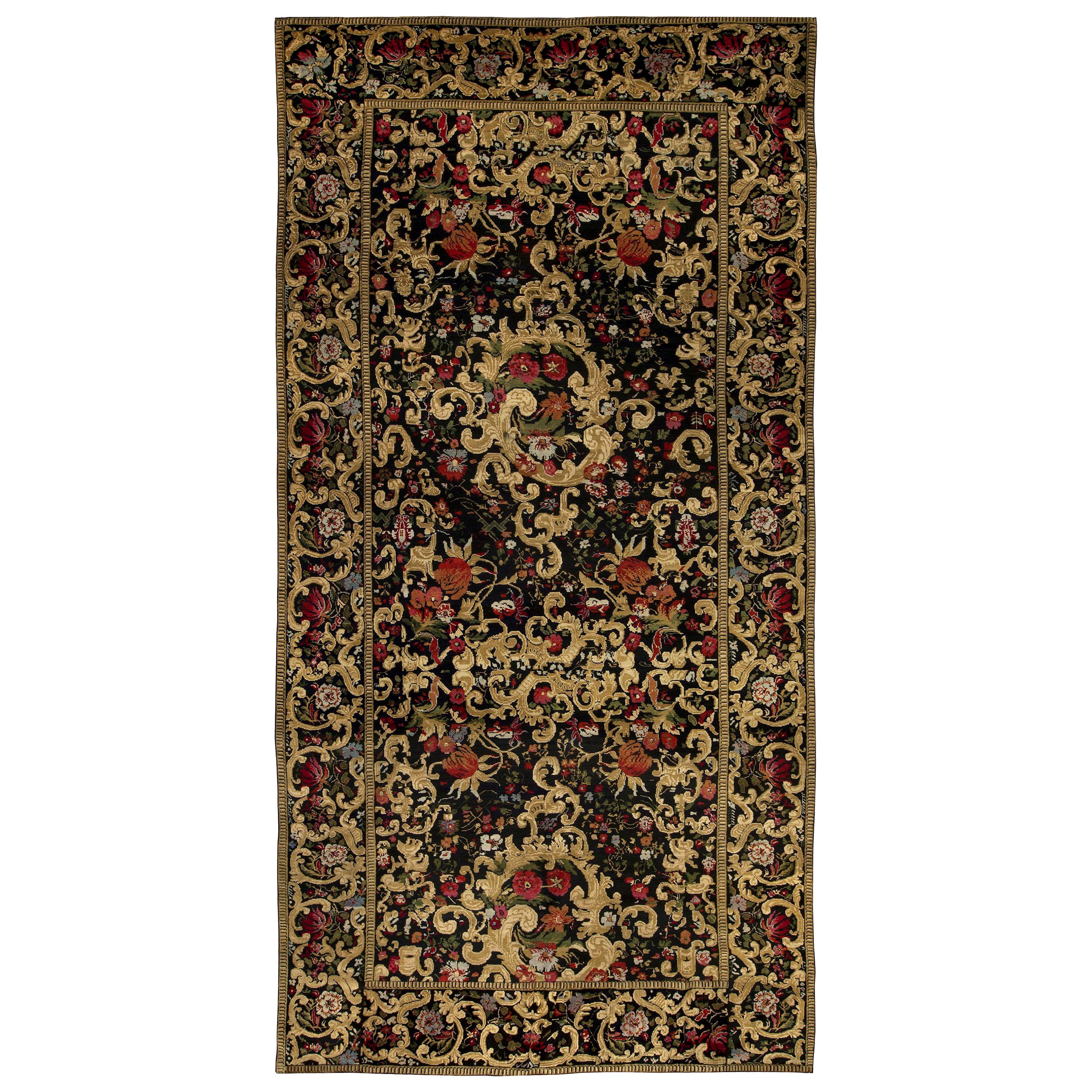 Karabagh Floral Design Handgefertigter Teppich aus dem 19. im Angebot