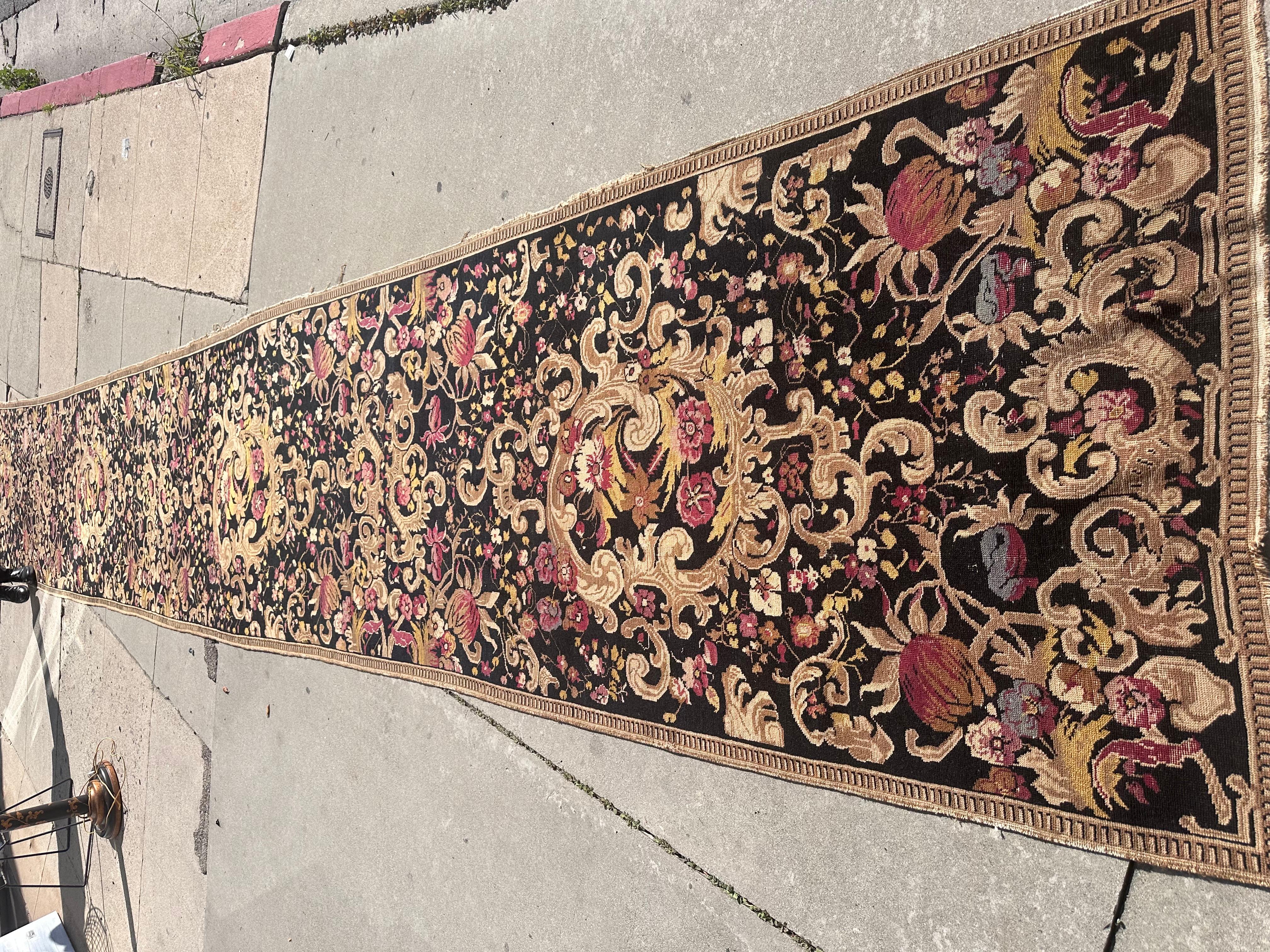 Late 19th Century 19th Century Karabagh Runner Inspired With Floral Design For Sale