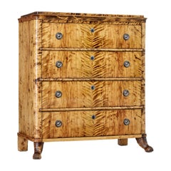 19th Century Karl Johan Period Birch Chest of Drawers